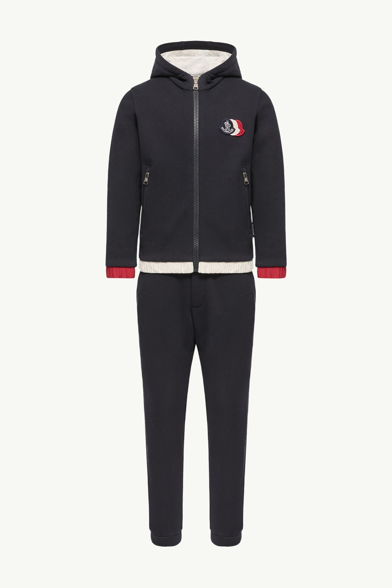 Tuta in jersey di cotone Bambino Blu Navy Moncler 0