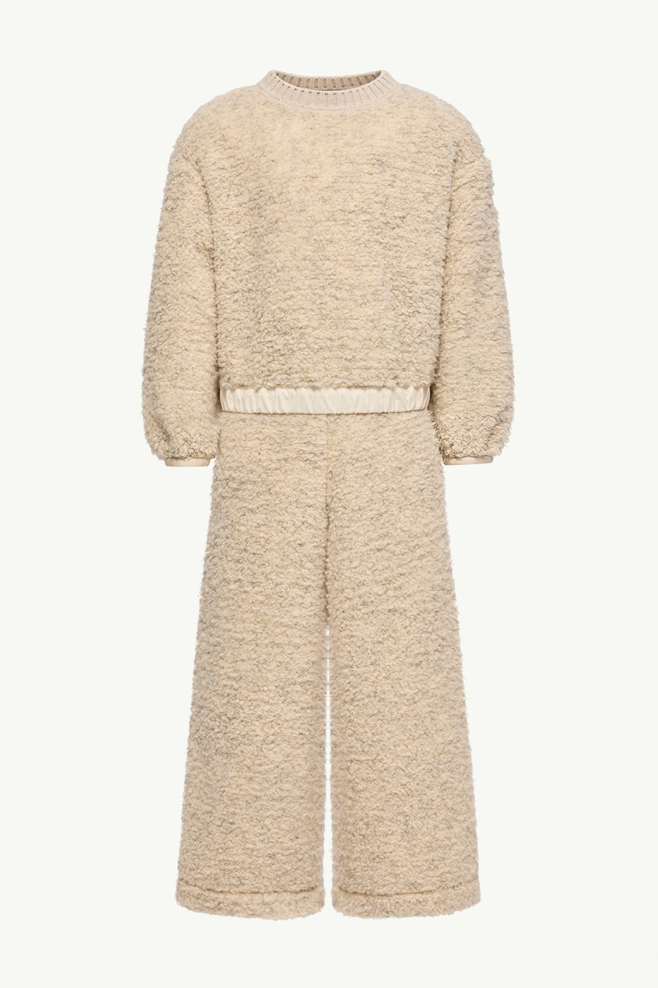 Trainingsanzug aus Teddystoff Mädchen Hellbeige Moncler 0
