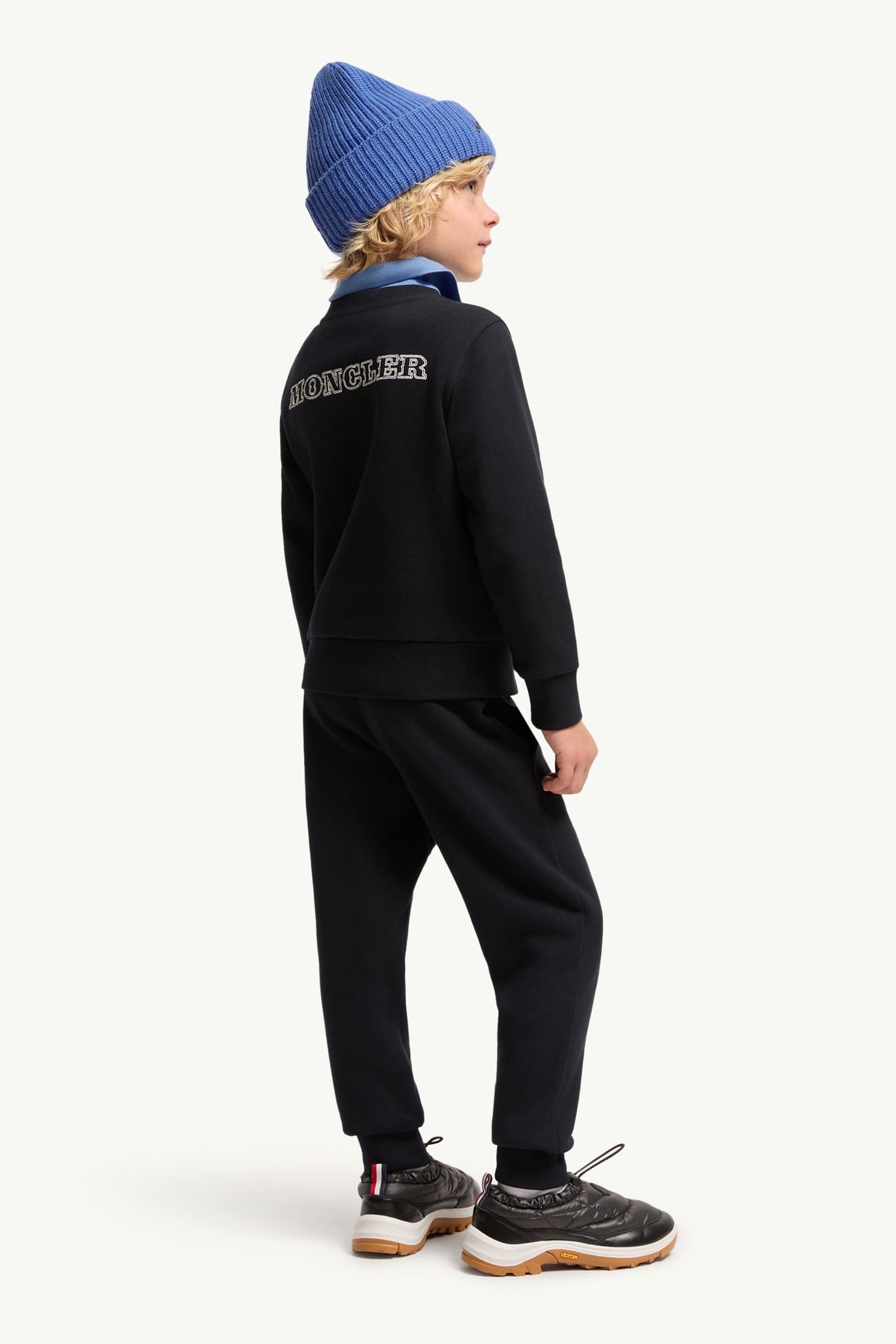 刺繡標誌棉質衛衣 男童 深藍色 Moncler 1