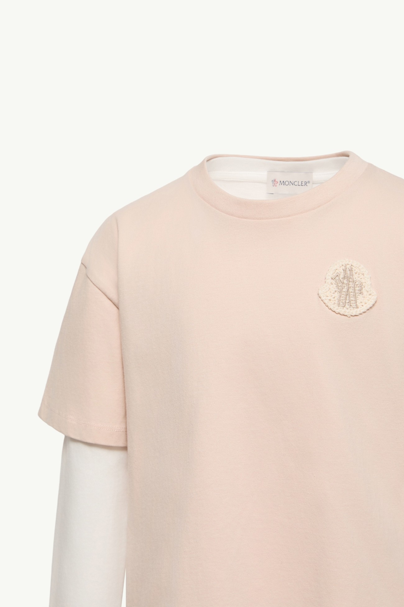 Cotton T-Shirt (Pack of Two) Girl White & Pink Moncler 2