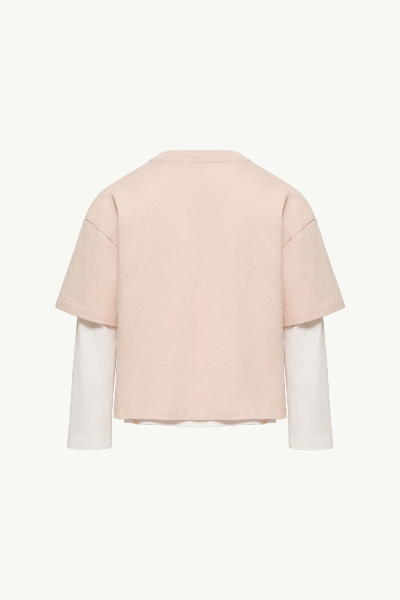 棉質T恤（兩件裝） 女童 白色和粉紅色 Moncler 3
