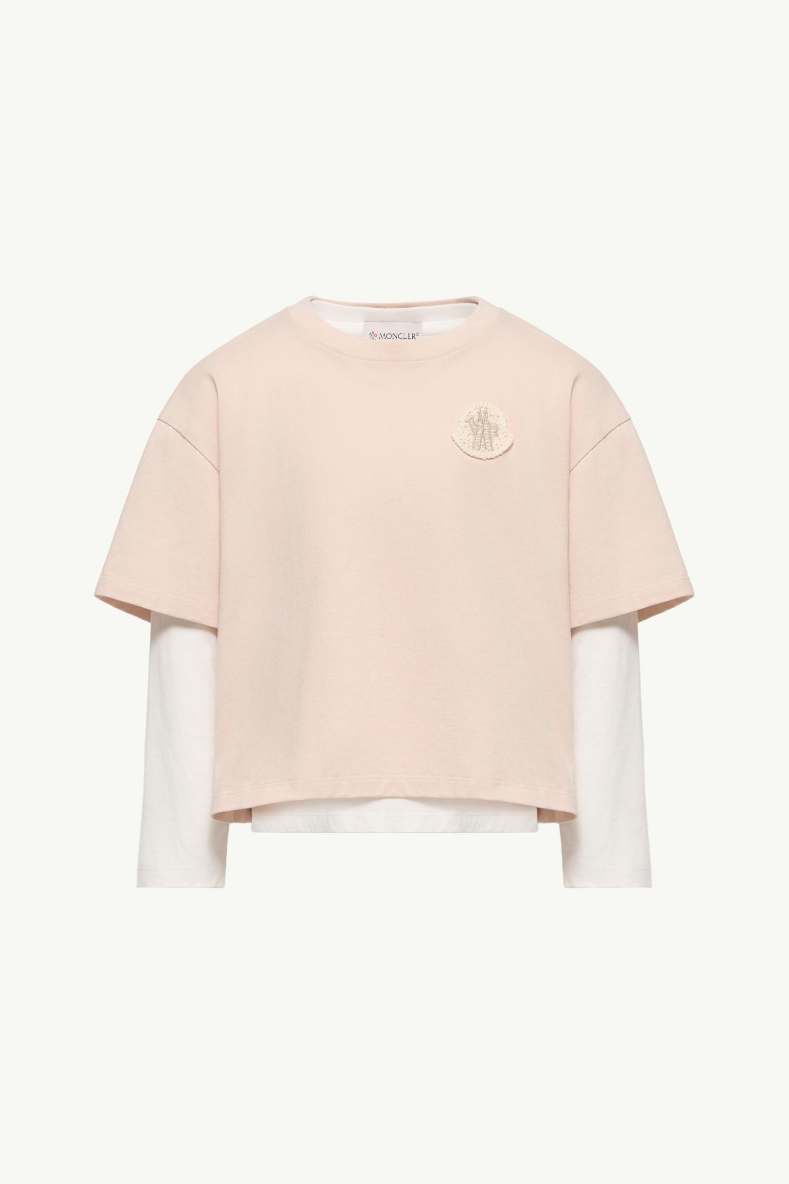 Cotton T-Shirt (Pack of Two) Girl White & Pink Moncler, 1 of 0
