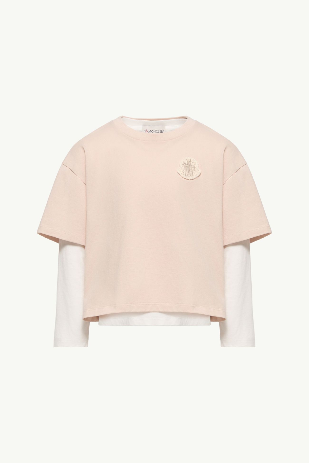 Camiseta de algodón (pack de dos) Niña Blanco & Rosa Moncler 0