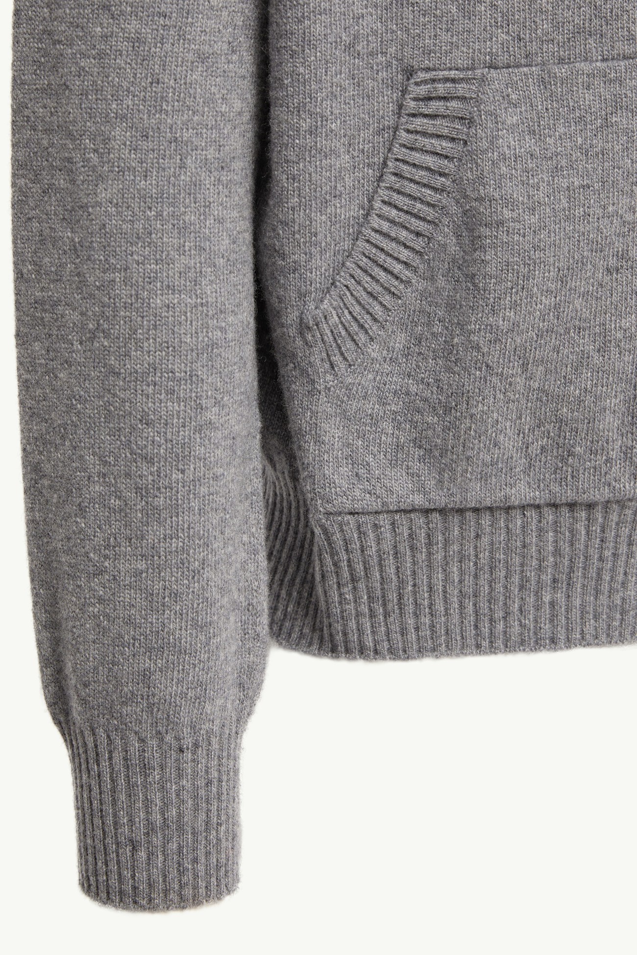 Cárdigan con capucha y cremallera de lana y cachemira Niño Gris Moncler 4