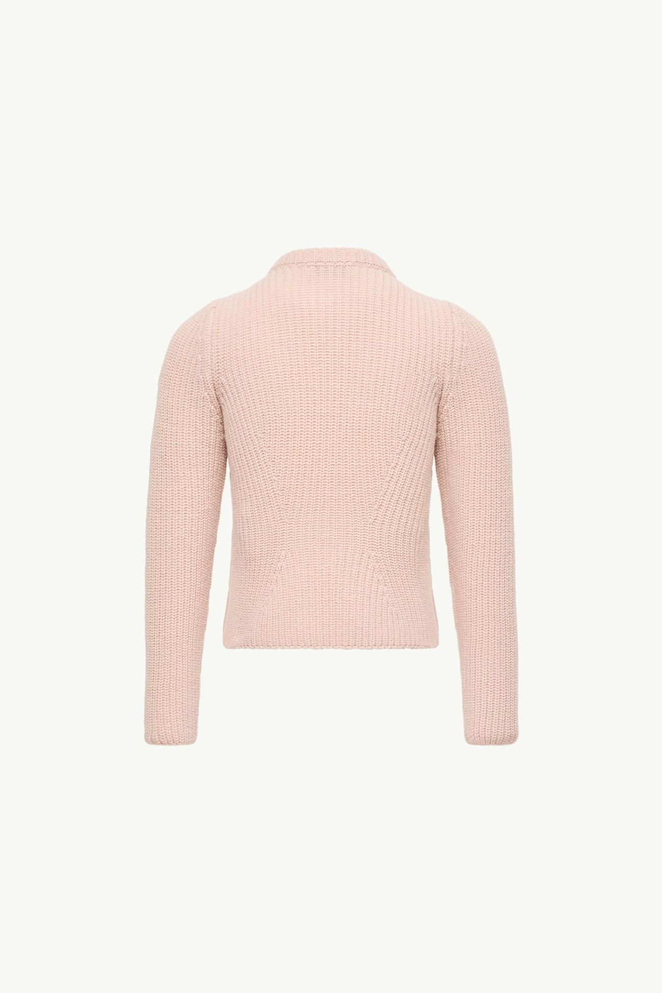 Padded Wool & Cashmere Zip-up Cardigan Girl Pink Moncler 2