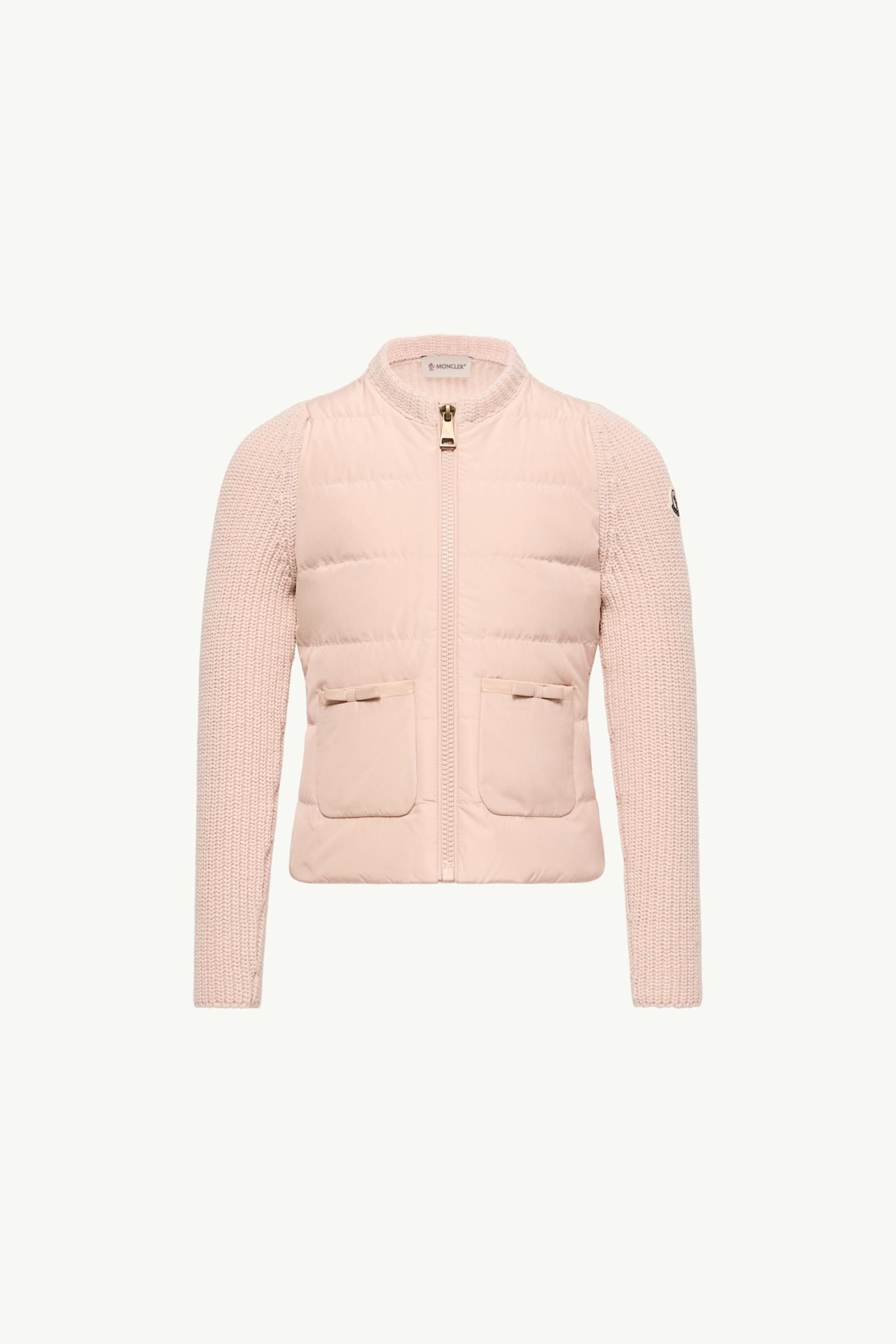 Padded Wool & Cashmere Zip-up Cardigan Girl Pink Moncler, 1 of 0