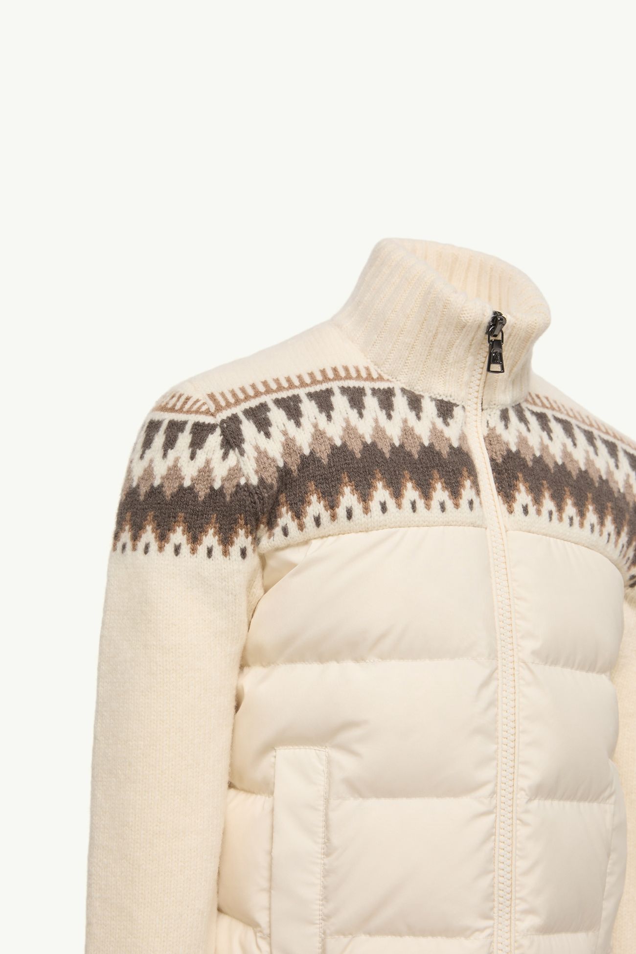 울 집업 다운 카디건 키즈 남아 화이트 Moncler 4