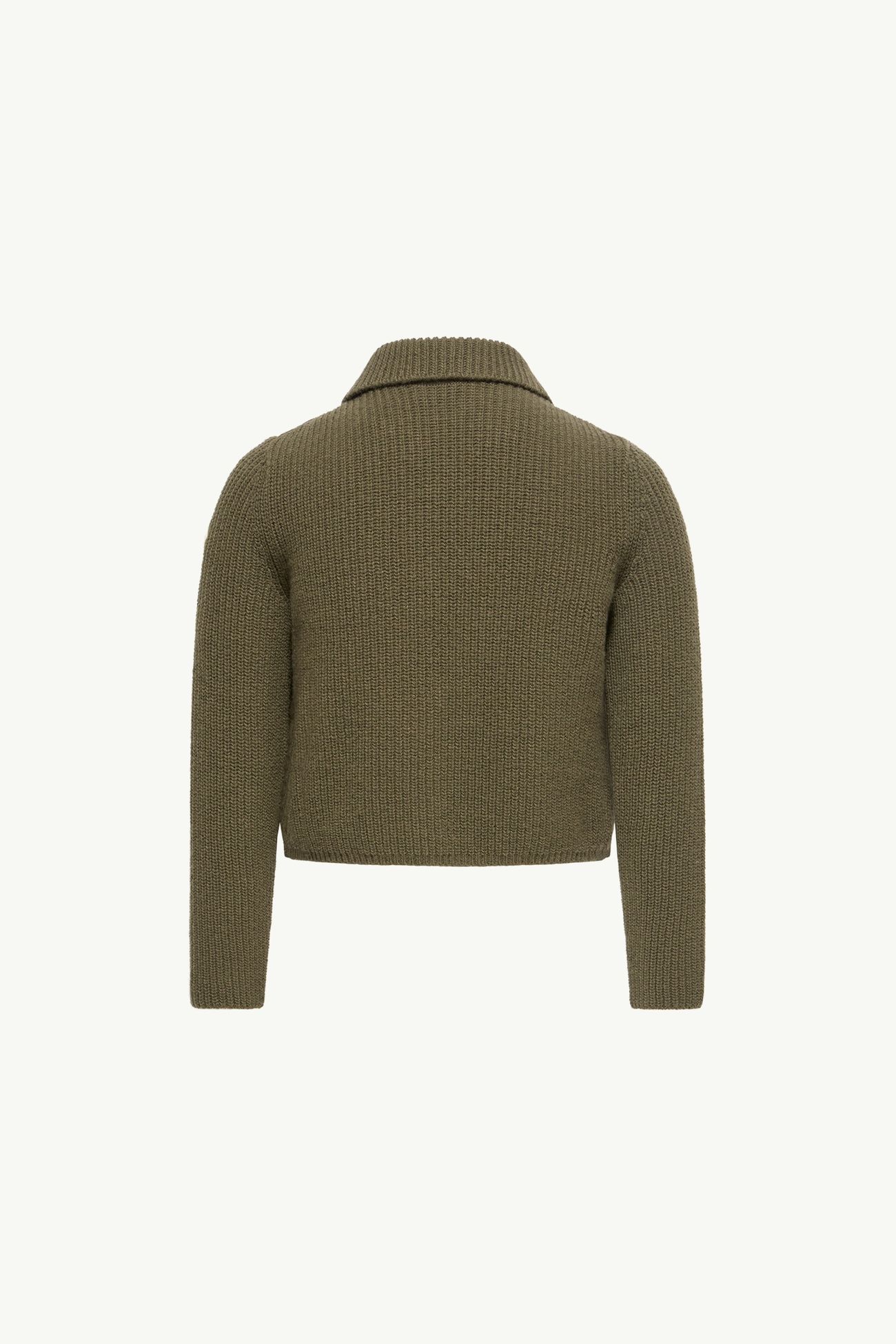 Wattierte Strickjacke aus Wolle und Kaschmir Mädchen Olivgrün Moncler 3