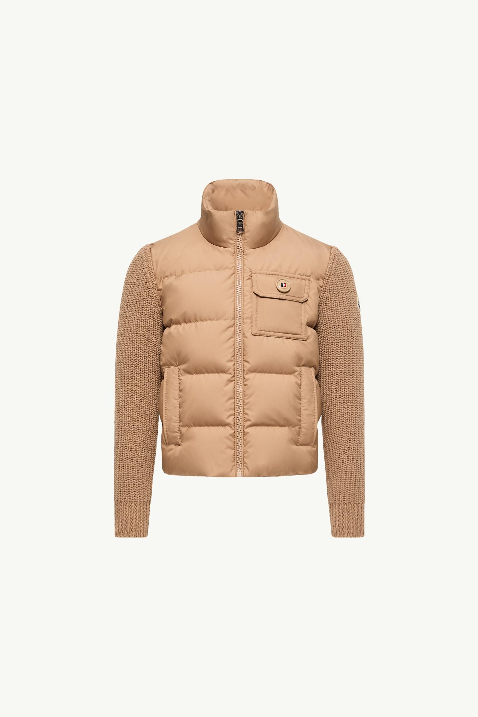 Wool & Cashmere Padded Zip-Up Cardigan Boy Beige Moncler, 1 of 0