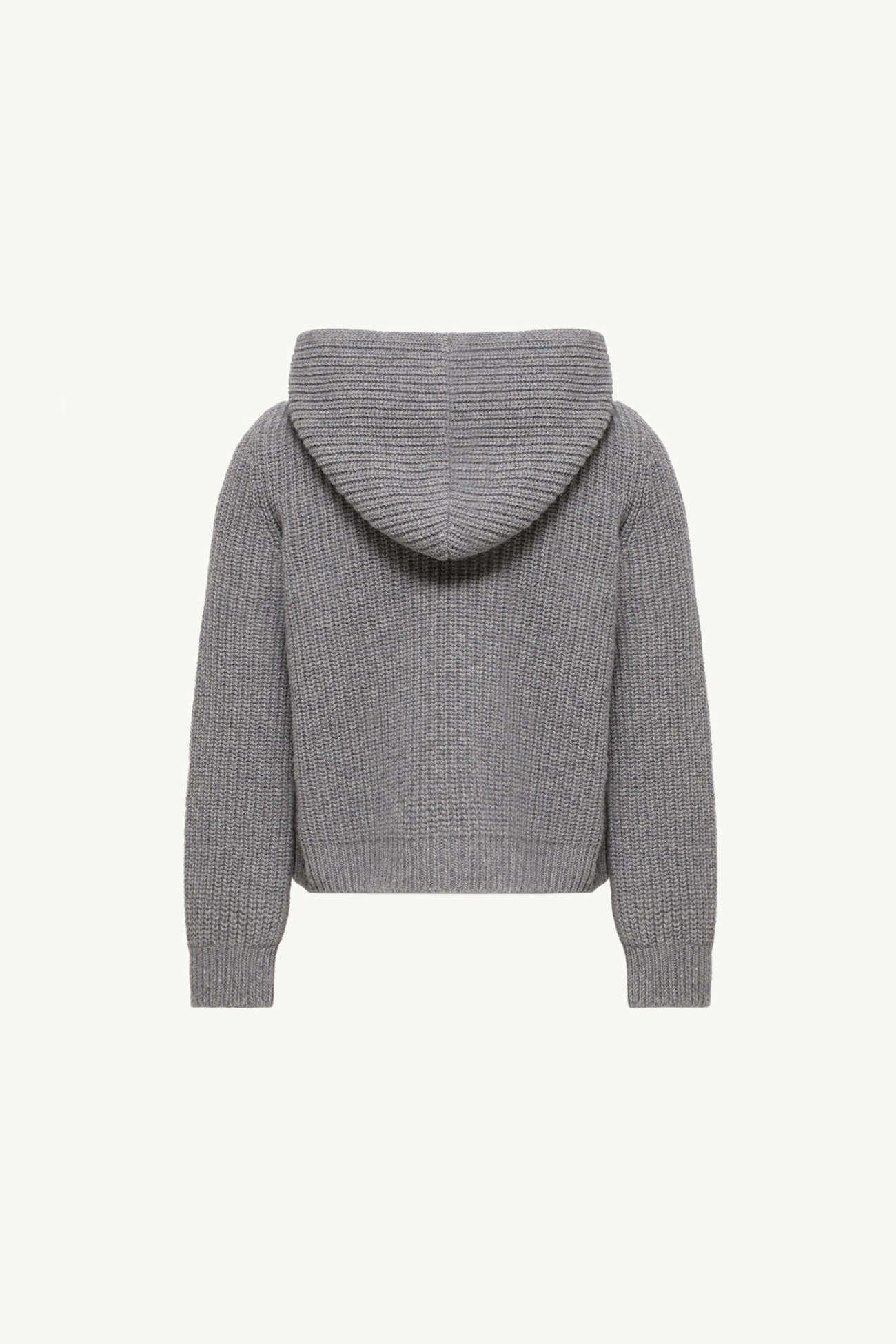 Cardigan imbottito in lana e cashmere Bambina Grigio Moncler 3