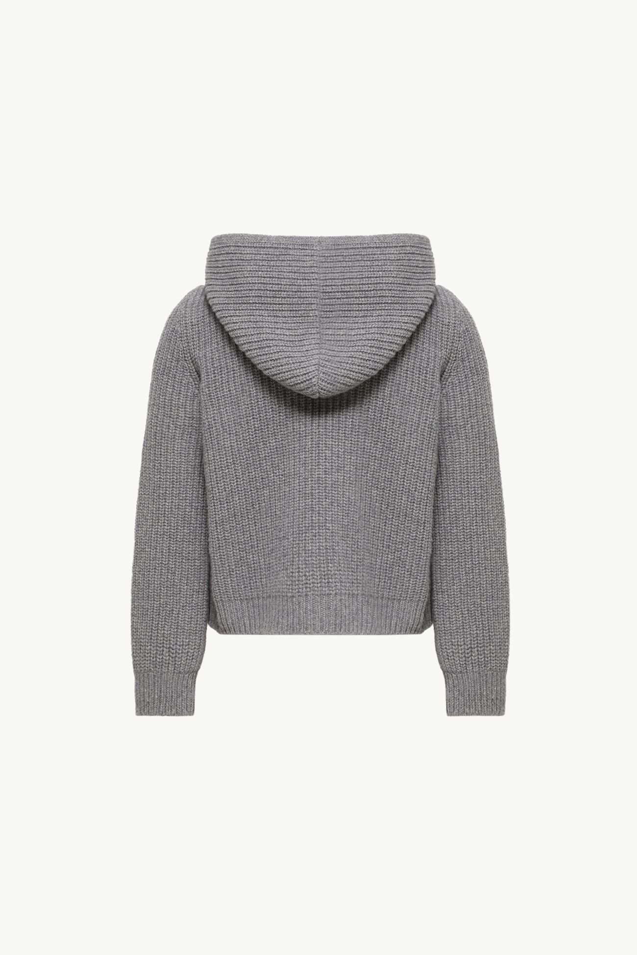 Cardigan matelassé en laine et cachemire Fille Gris Moncler 3