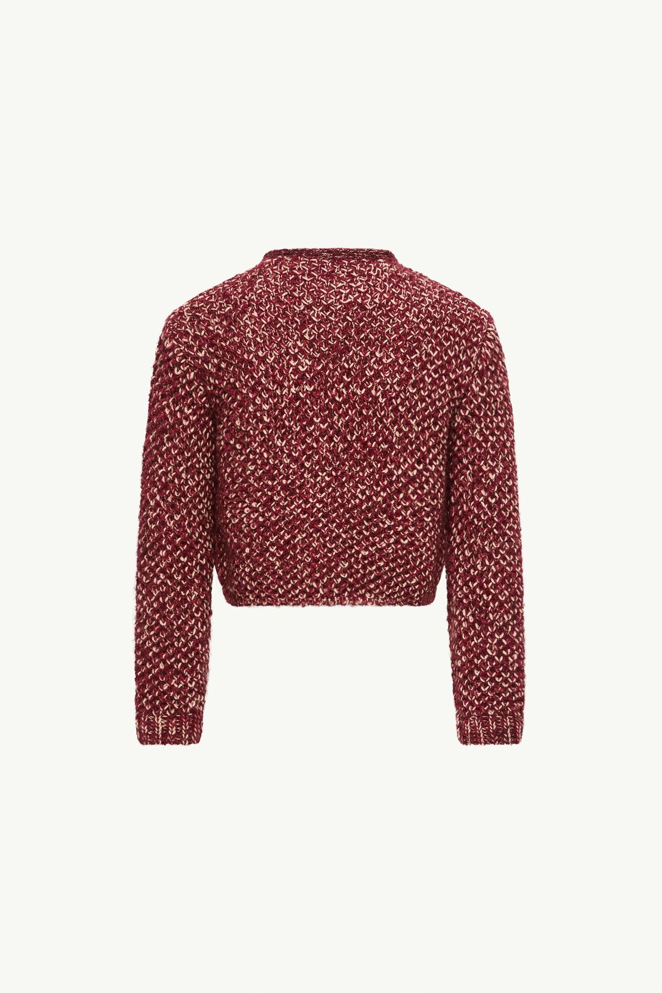 Cardigan en laine mélangée matelassée Fille Rose Framboise Moncler 3