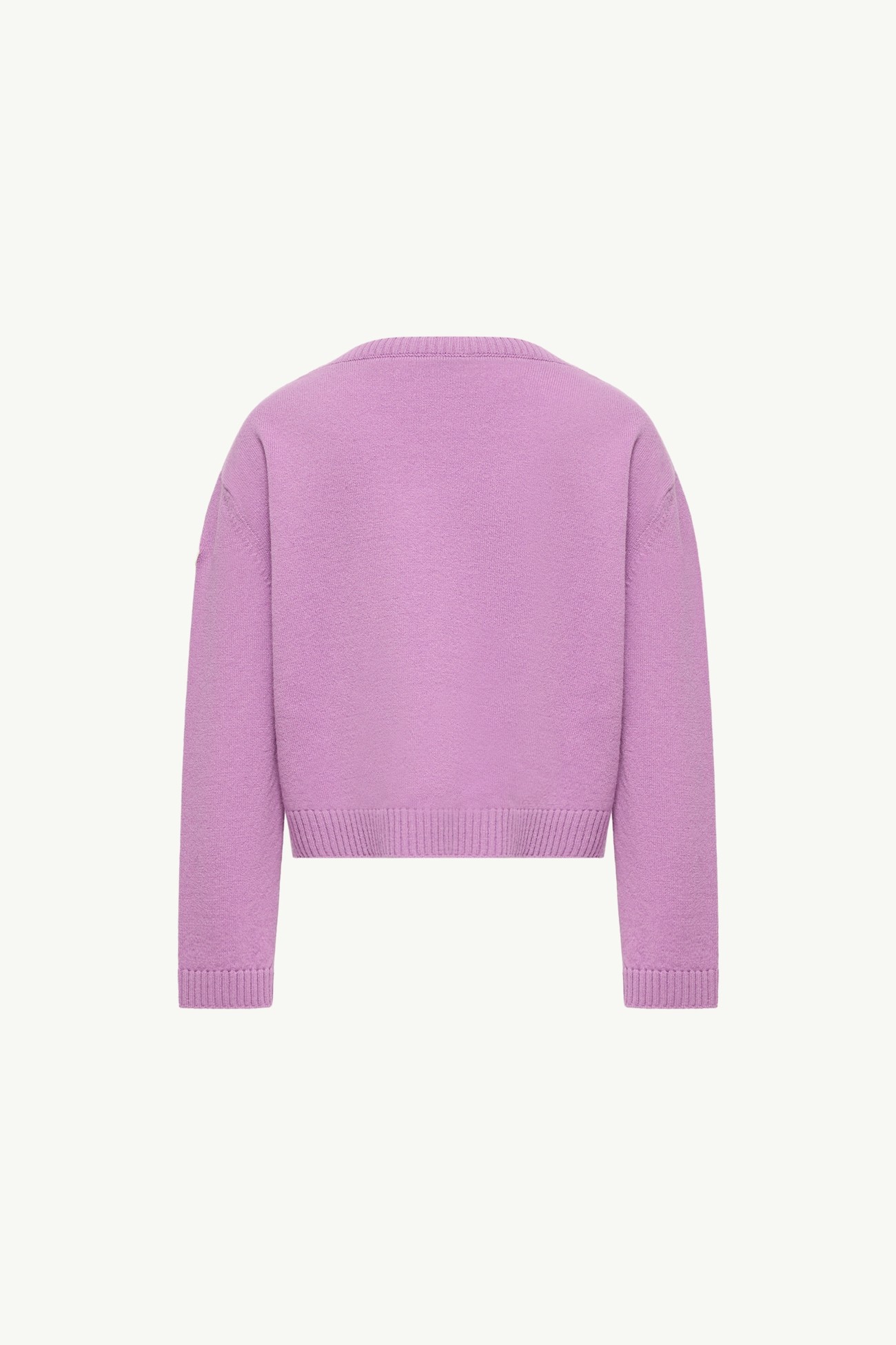 Jersey de lana y cachemira con logotipo Niña Rosado Malva Moncler 3
