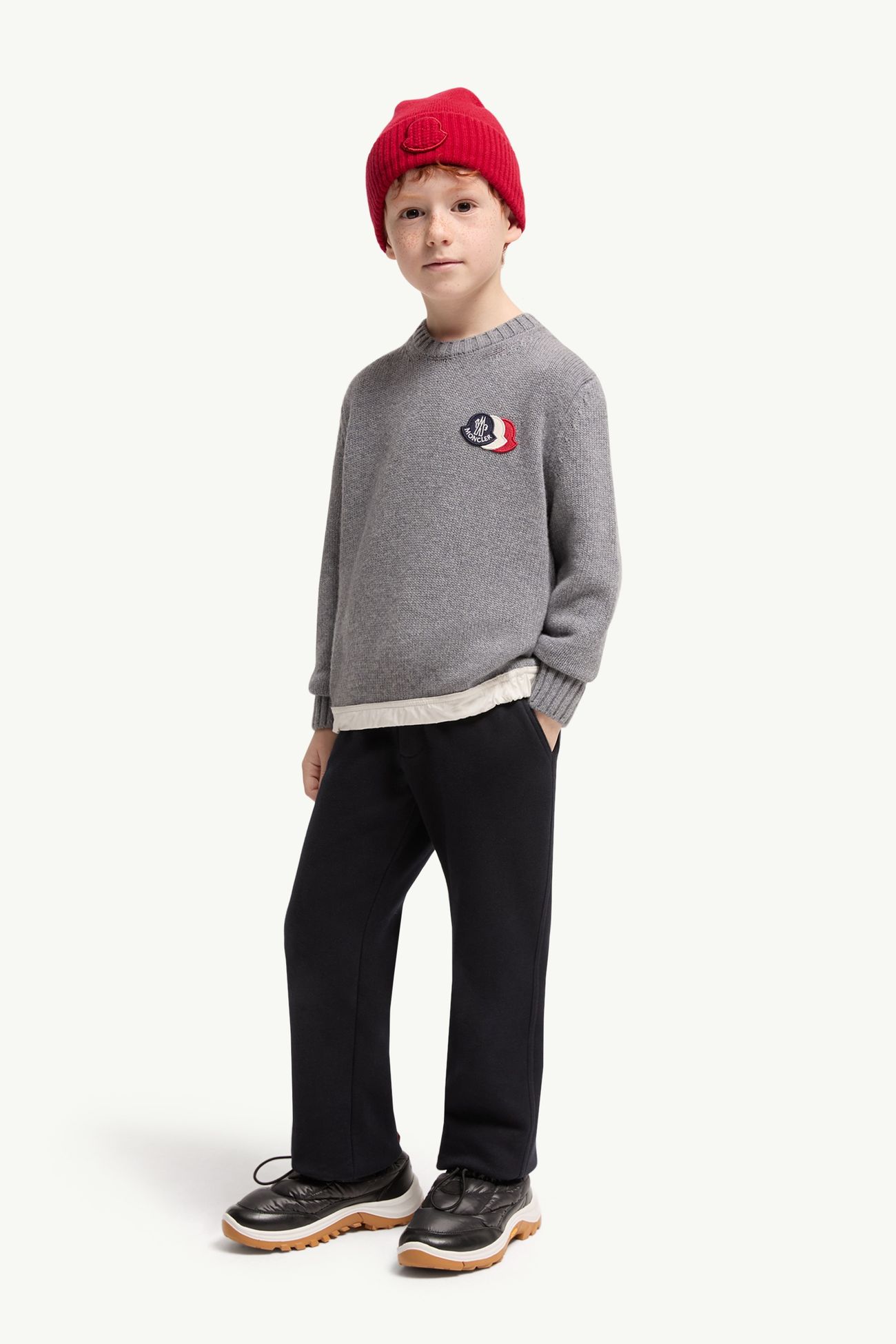男童羊毛和山羊绒针织毛衣 男童 灰色 Moncler 1