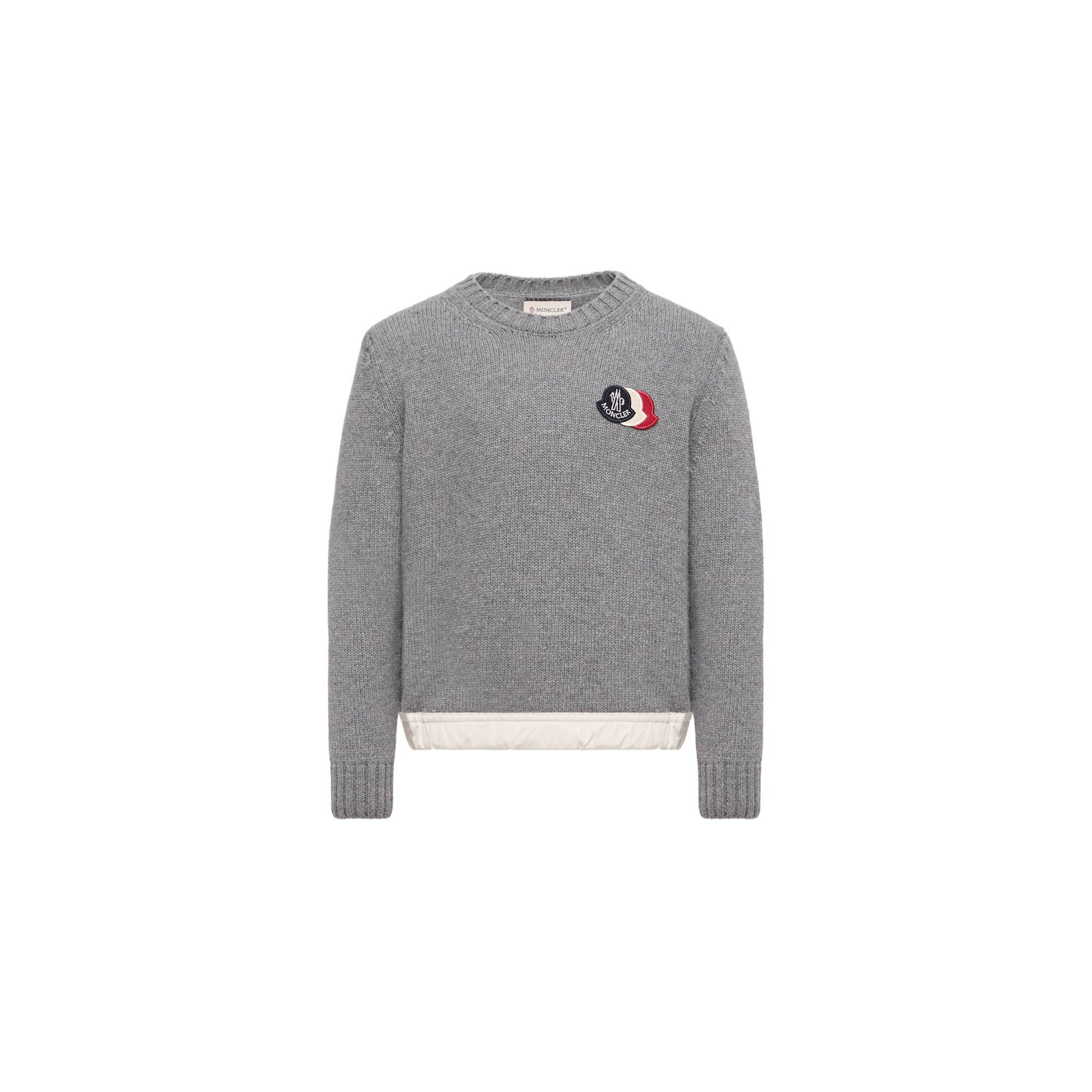 Moncler Triple Logo Jumper - Unisex - Kids Knitwear - Gray - 8 Y | 128 Cm - Kids - Image 4