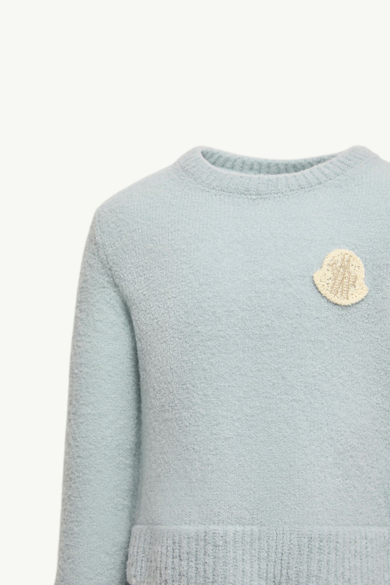 刺繡羊毛混紡毛衣 女童 淡粉藍色 Moncler 1
