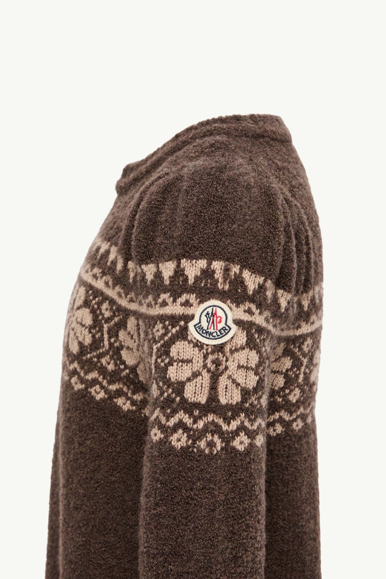 지오메트릭 자카드 스웨터 드레스 키즈 여아 브라운 Moncler 2