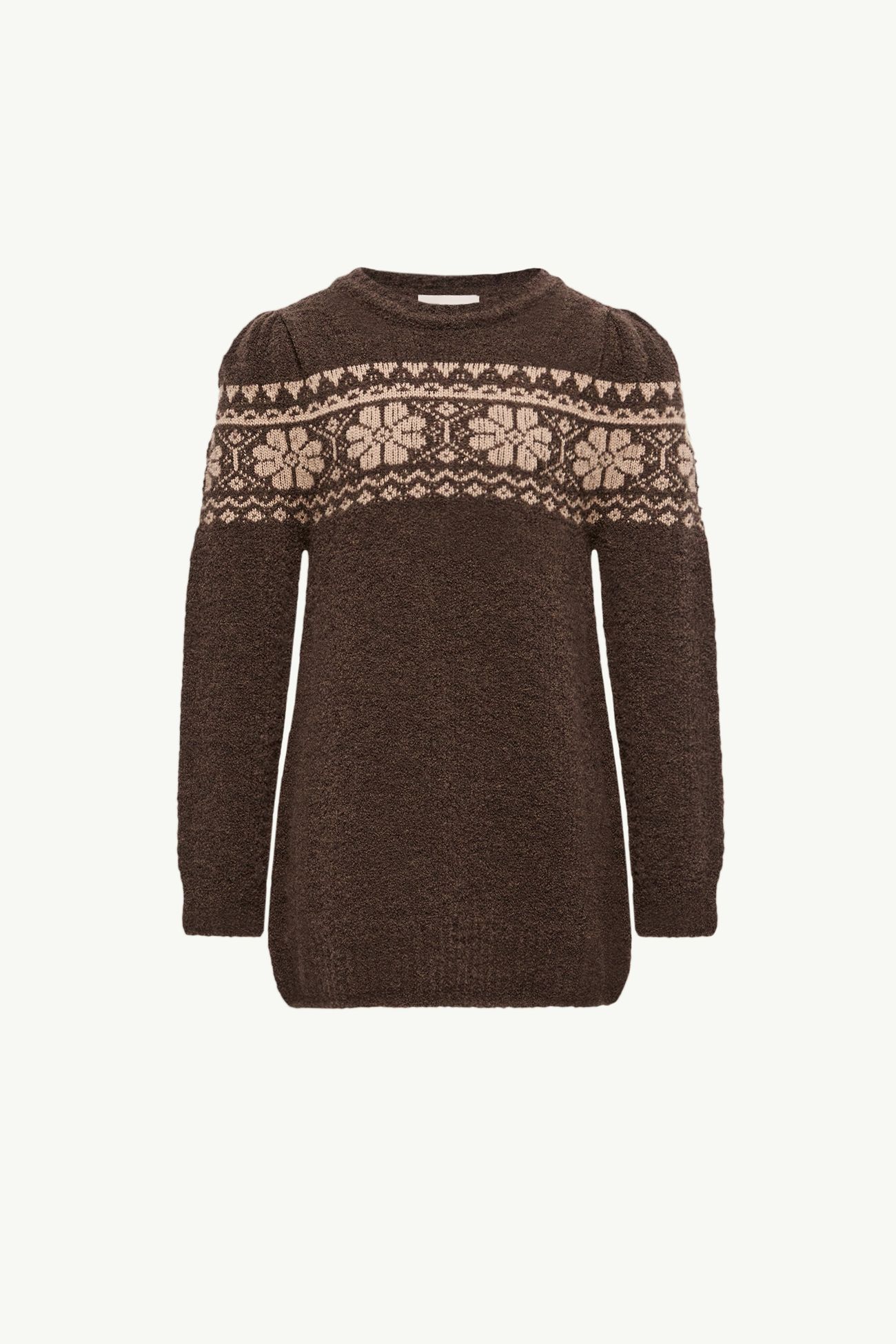 Geometric Jacquard Jumper Dress Girl Brown Moncler 0