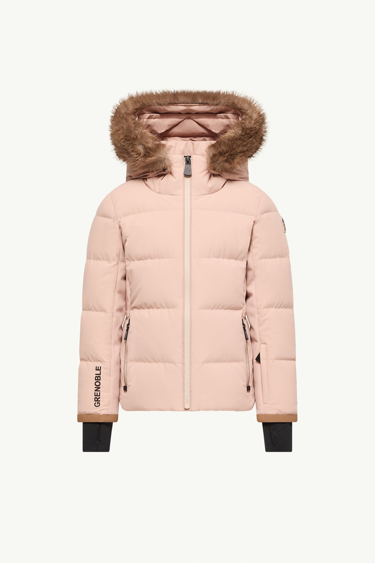 New Guyane女童连帽羽绒夹克外套 女童 粉红色 Moncler 0