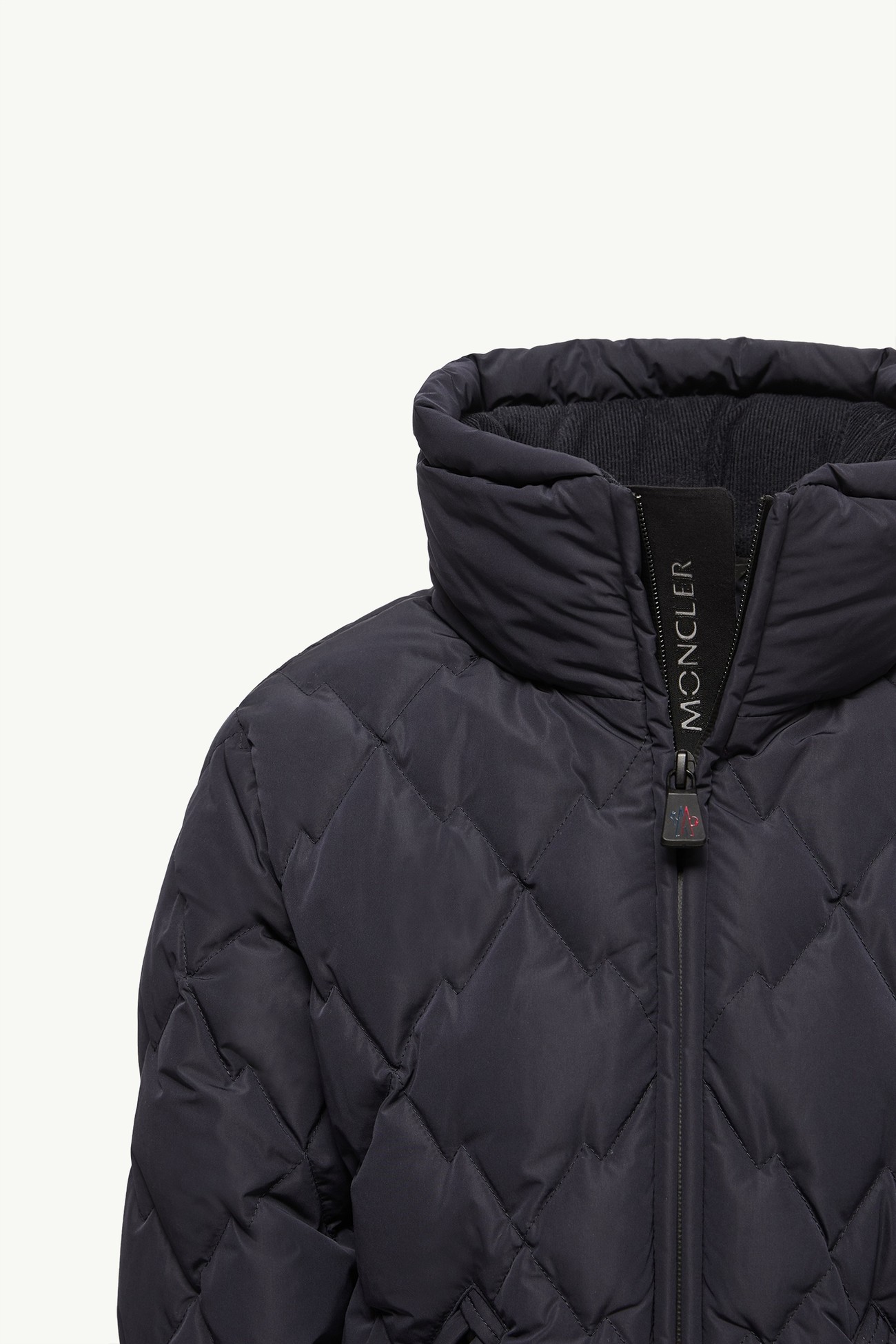 Bramans菱形絎縫保暖滑雪外套 男童 海軍藍色 Moncler 4