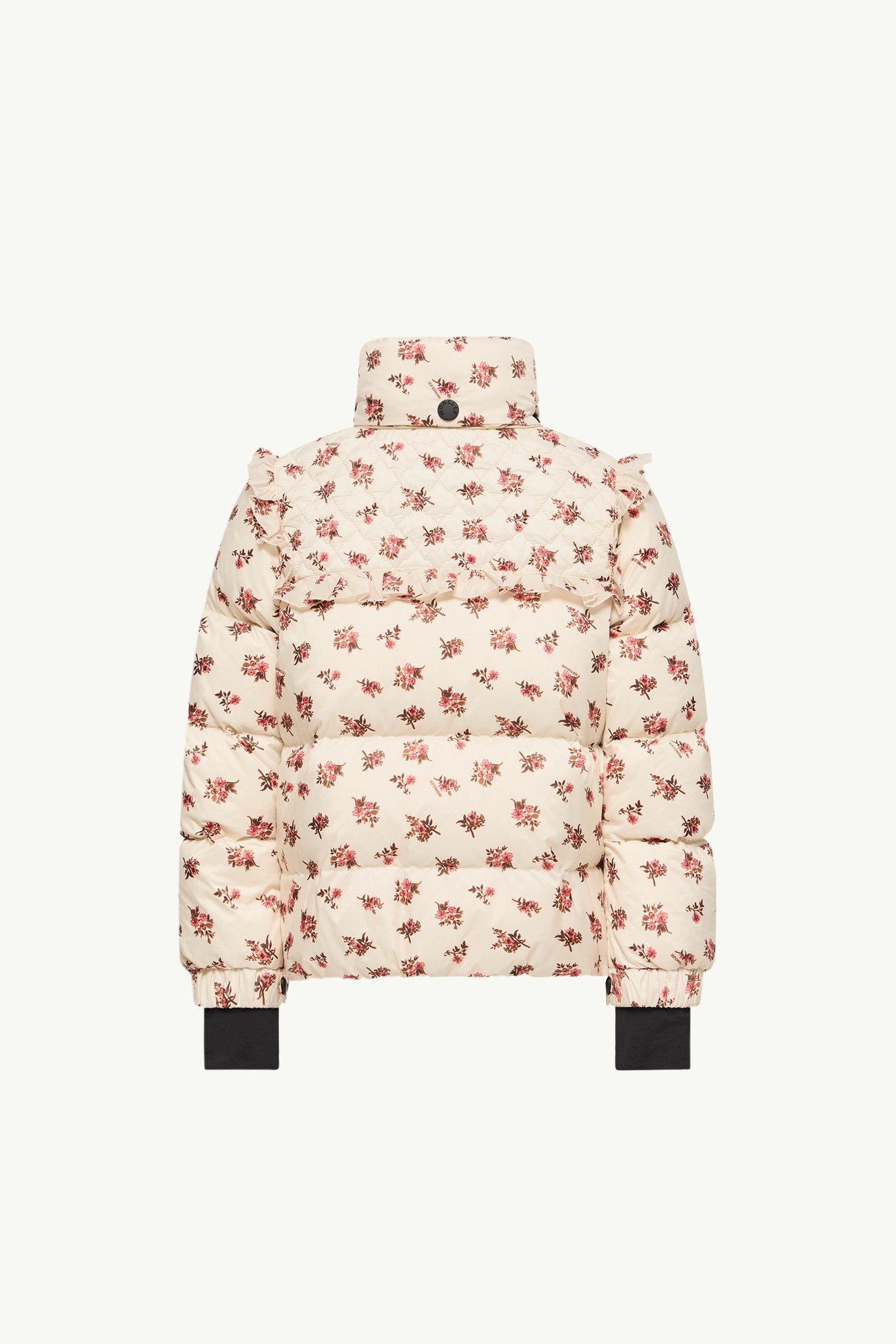 Larosiere Floral Insulated Ski Jacket Girl White & Pink Moncler 2