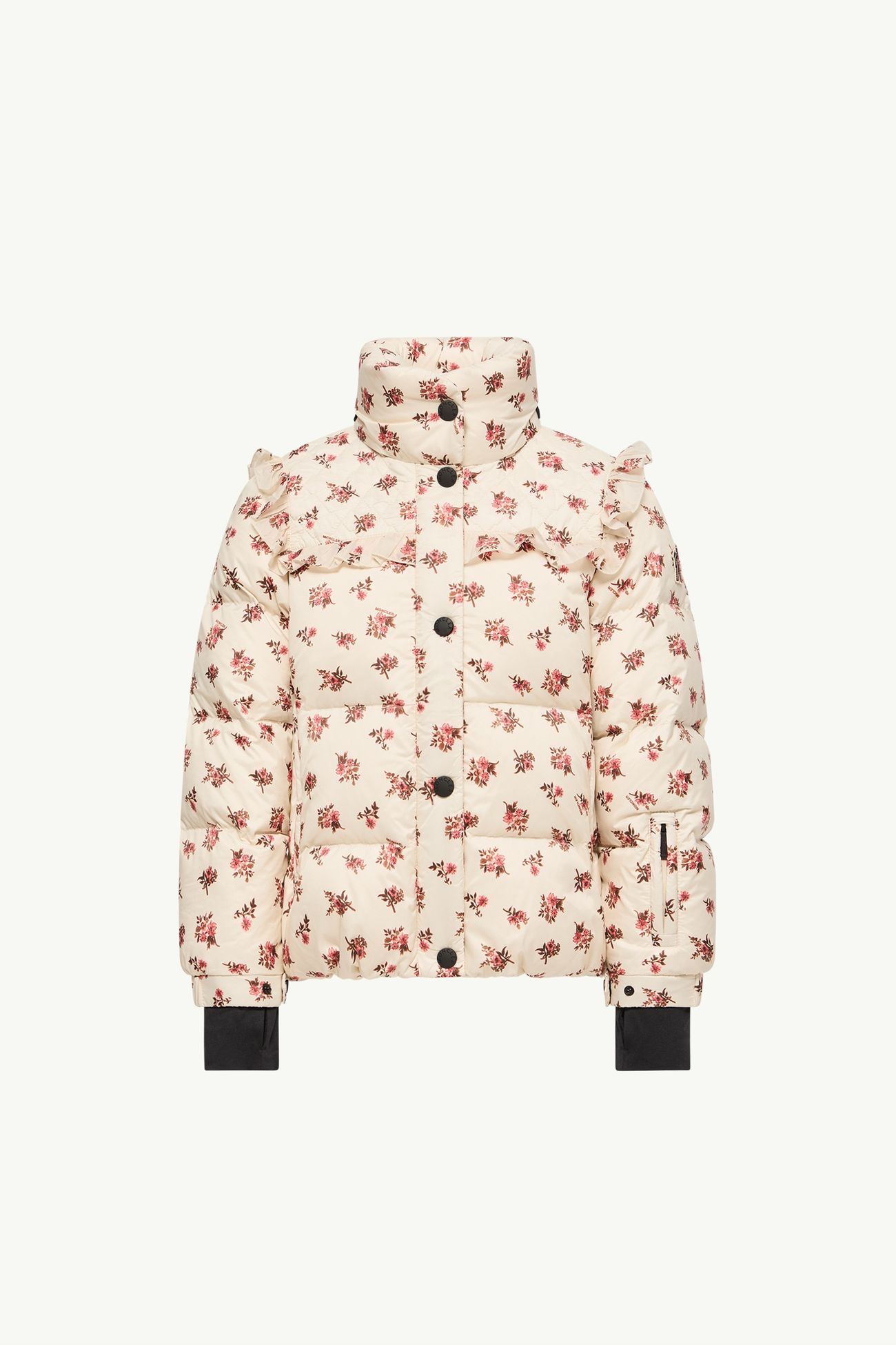 Larosiere isolierte Skijacke mit Blumenmuster Mädchen Weiß & Pink Moncler 0