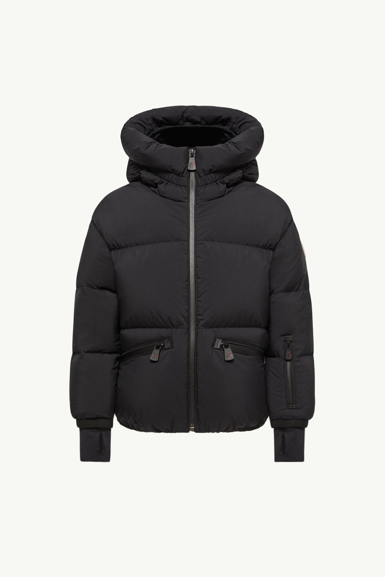 Allesaz Hooded Down Ski Jacket Girl Black Moncler 0