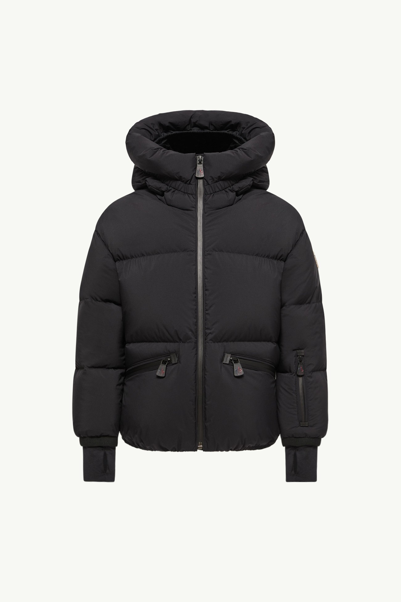 Allesaz Hooded Down Ski Jacket Girl Black Moncler 0