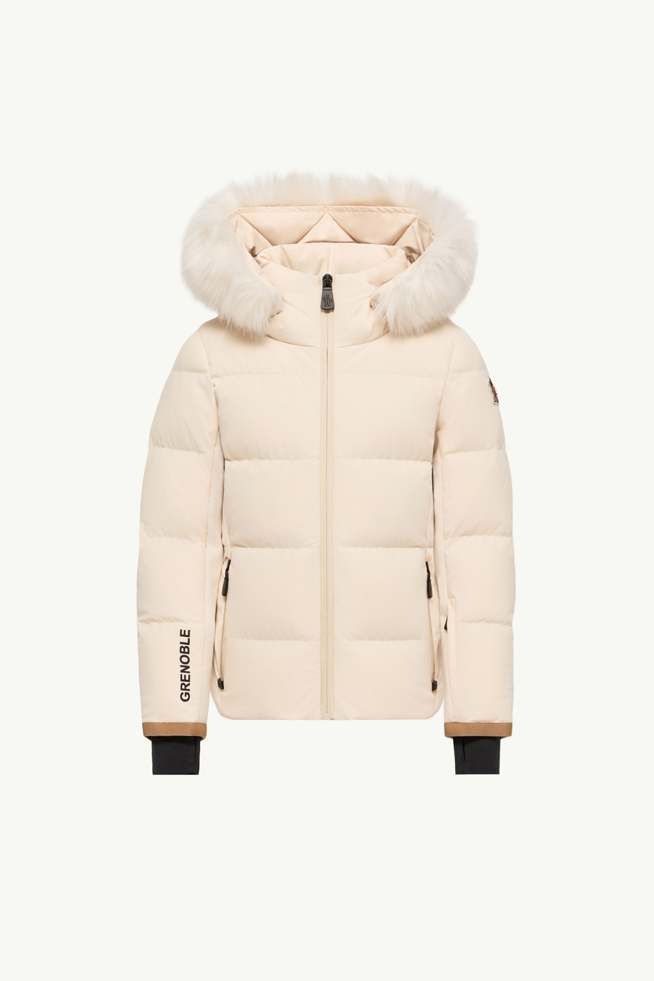 Chaqueta de esquí aislante con capucha New Guyane Niña Blanco Marfil Moncler 0