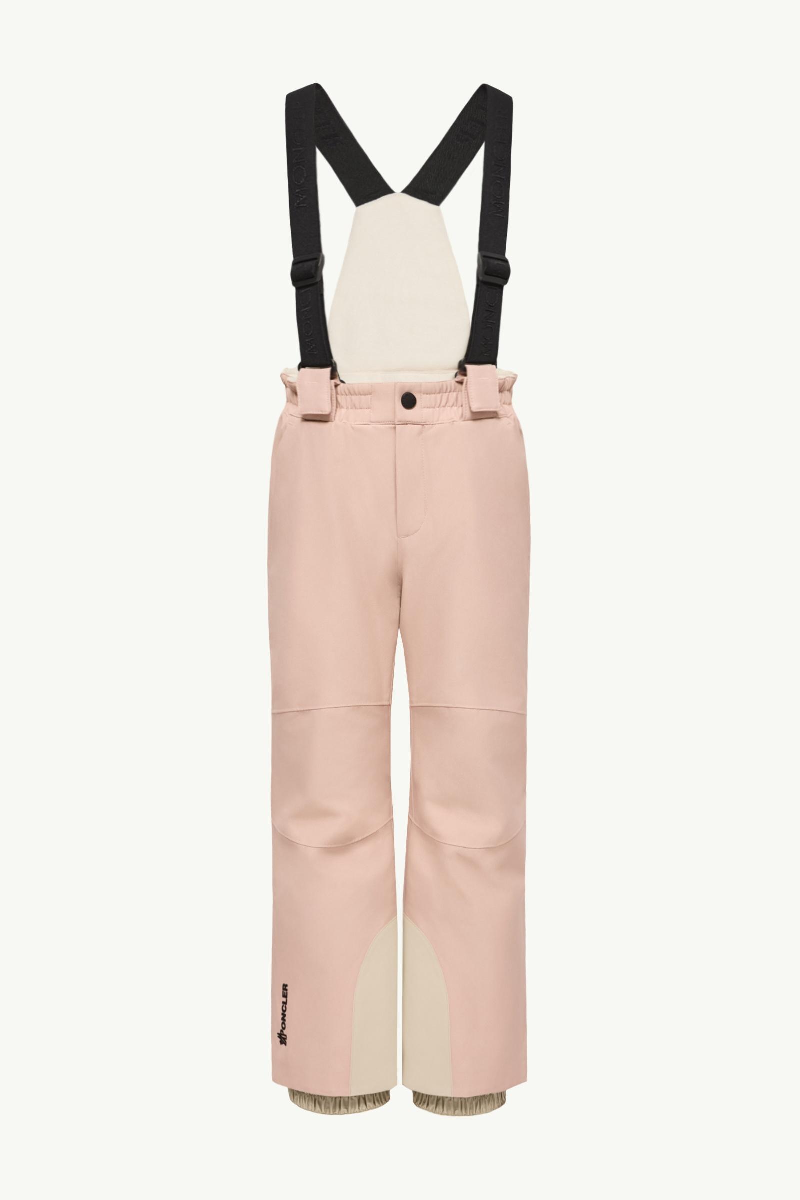 Insulated Ski Bib Girl Black & Pink Moncler