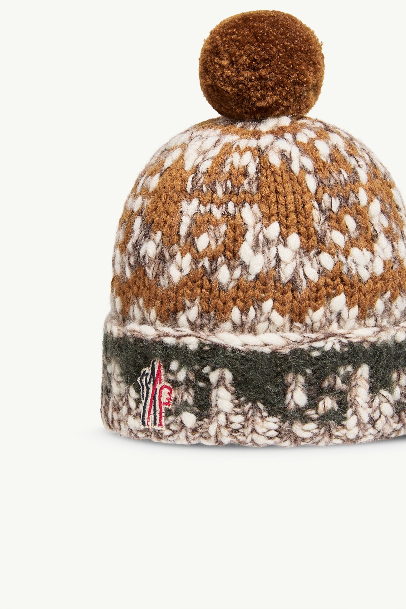Alpaca & Wool Blend Beanie with Pom Pom Gender Neutral Moncler 1