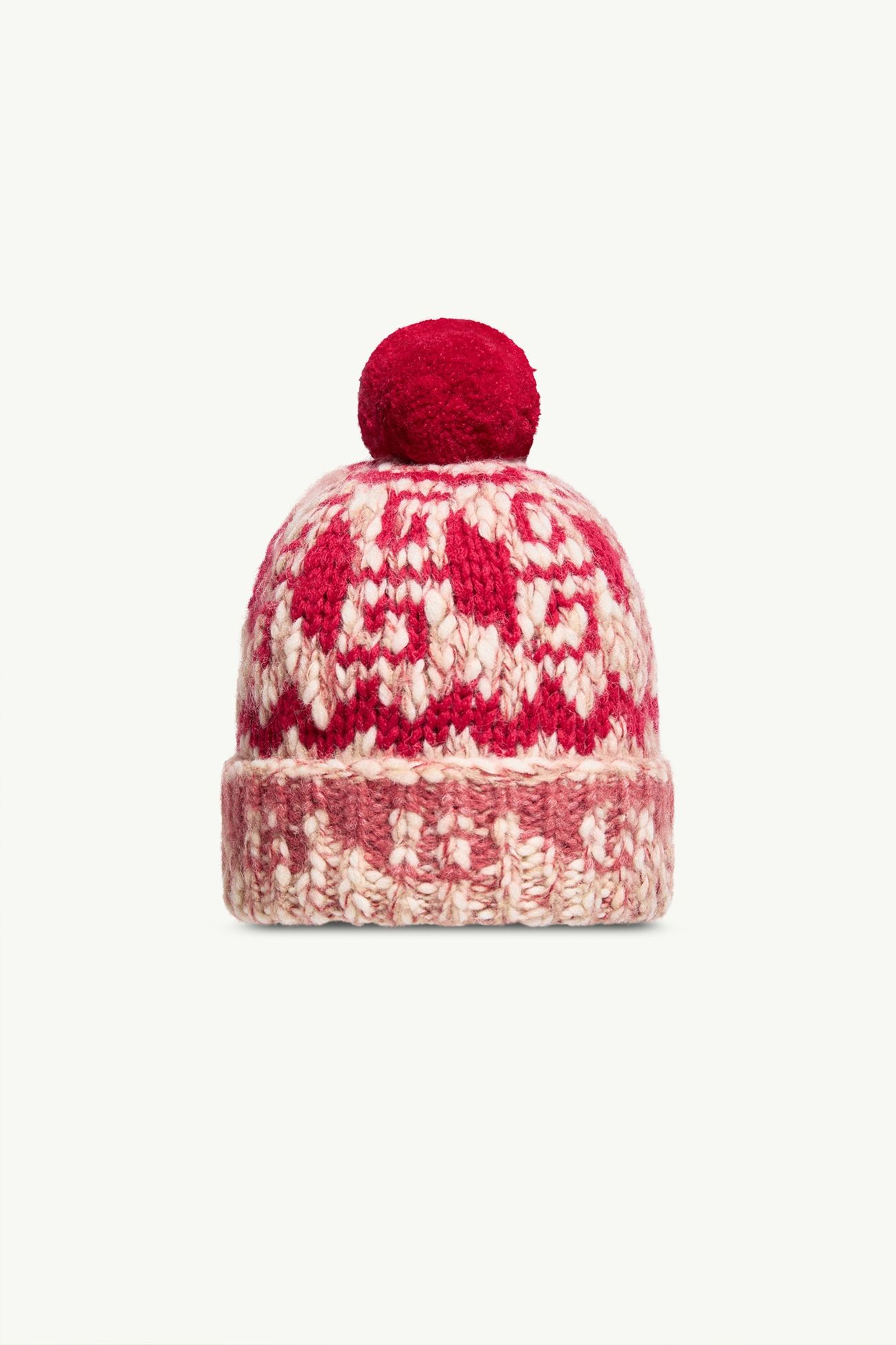 Gorro de mezcla de lana y alpaca con pompón De Género Neutro Rosa & Rojo Moncler 2