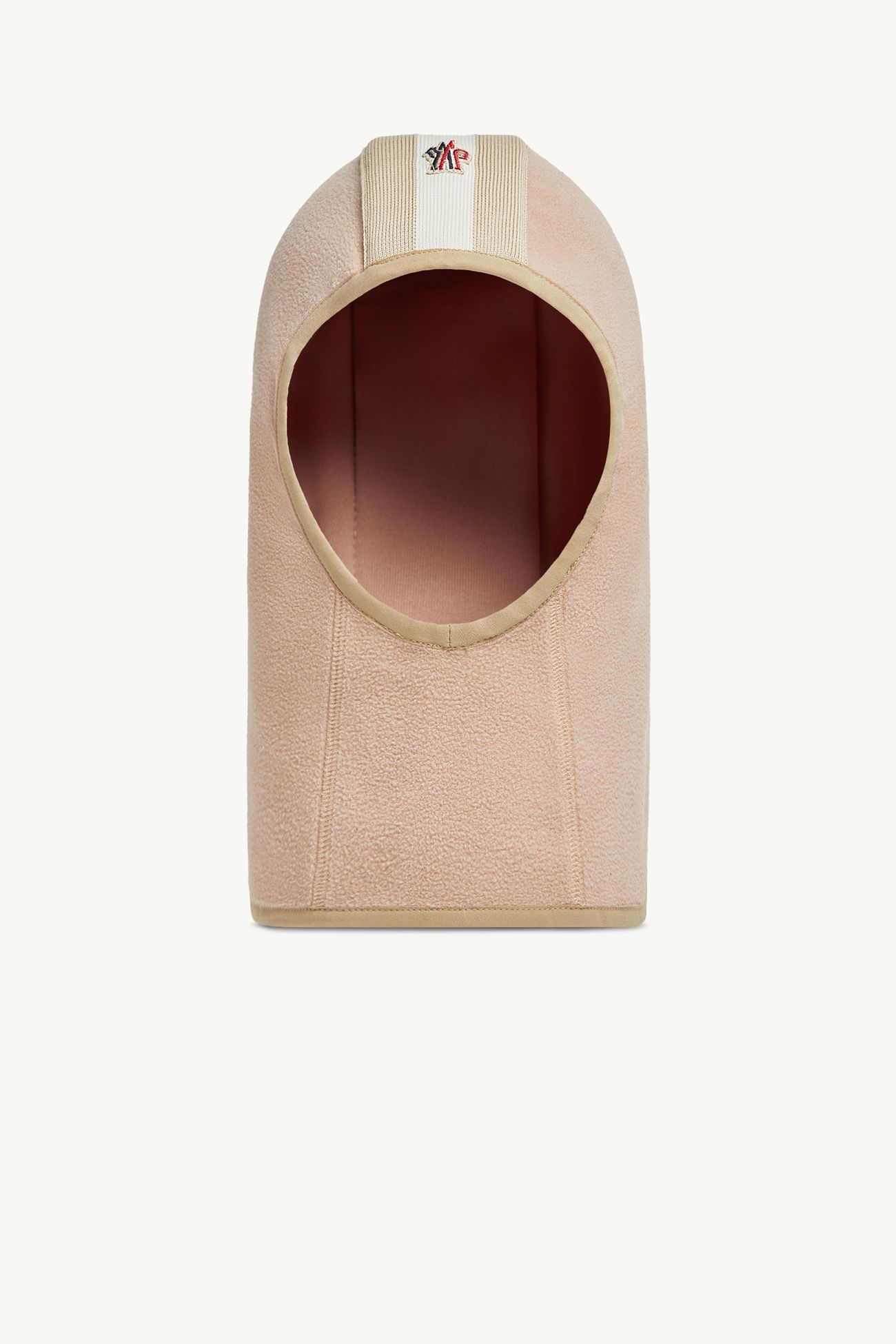 Cagoule en molleton à bordure rayée Fille Rose Moncler 0