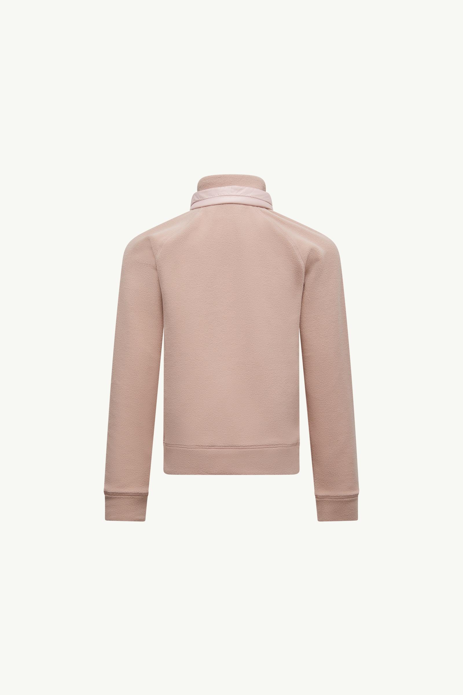 Pink Half-Zip Fleece Sweatshirt - Skiwear for Children | Moncler AU
