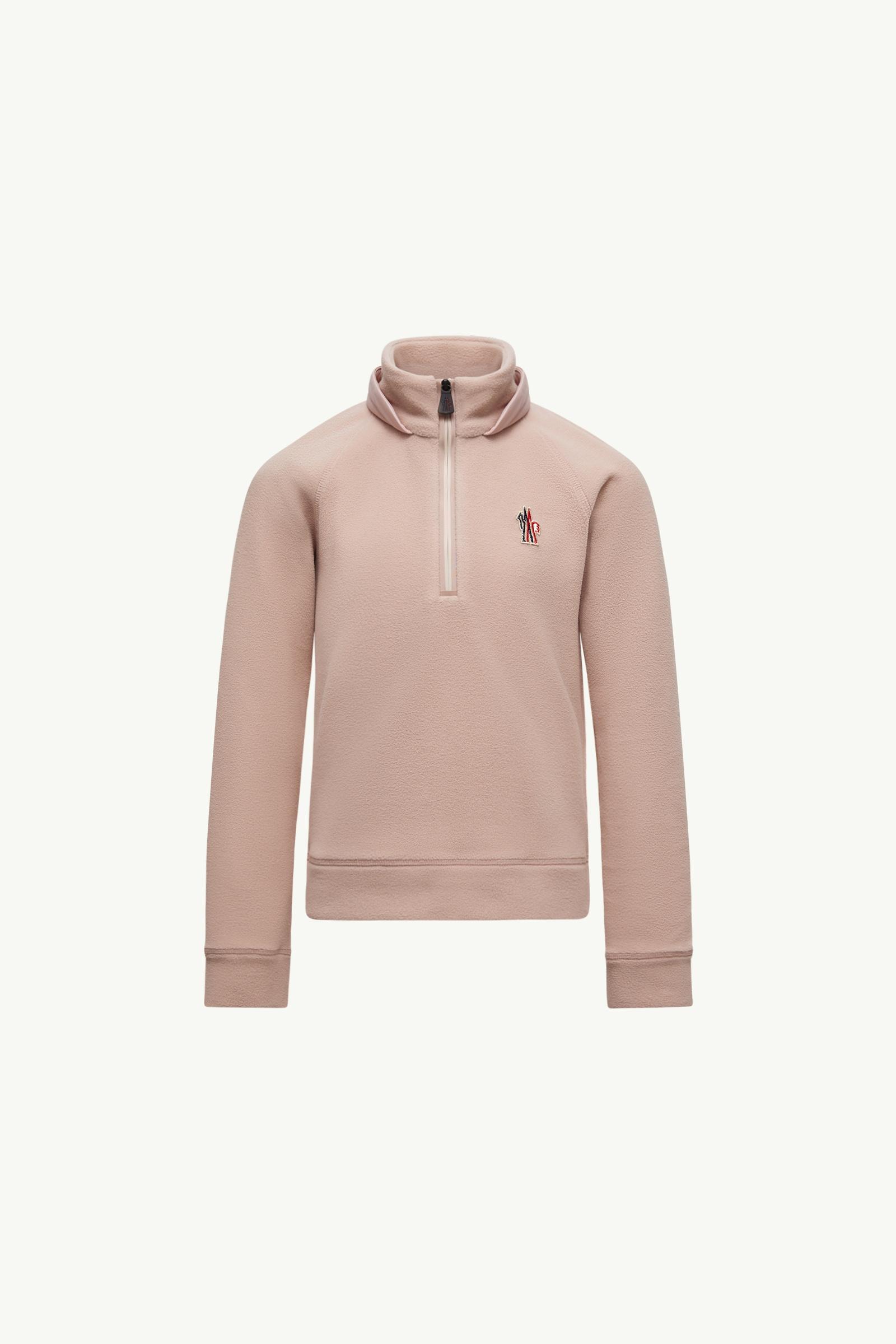 Pink Half-Zip Fleece Sweatshirt - Skiwear for Children | Moncler US