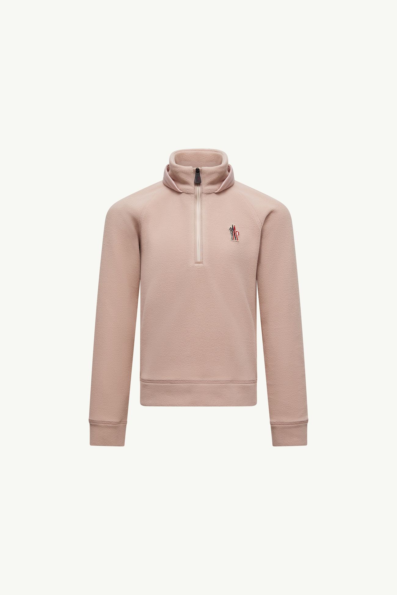 半拉鏈抓毛衛衣 女童 粉紅色 Moncler 0