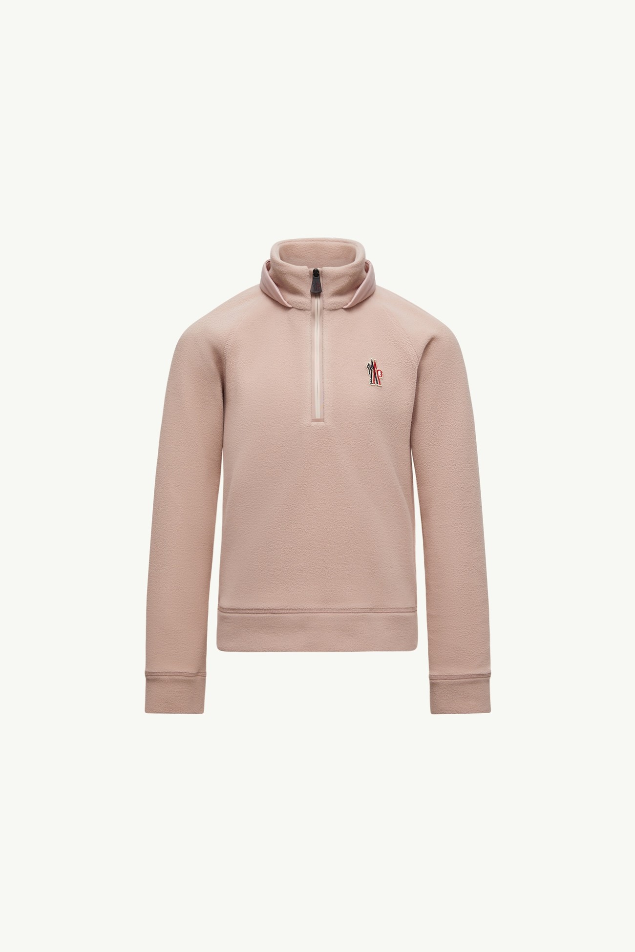 半拉鏈抓毛衛衣 女童 粉紅色 Moncler 0