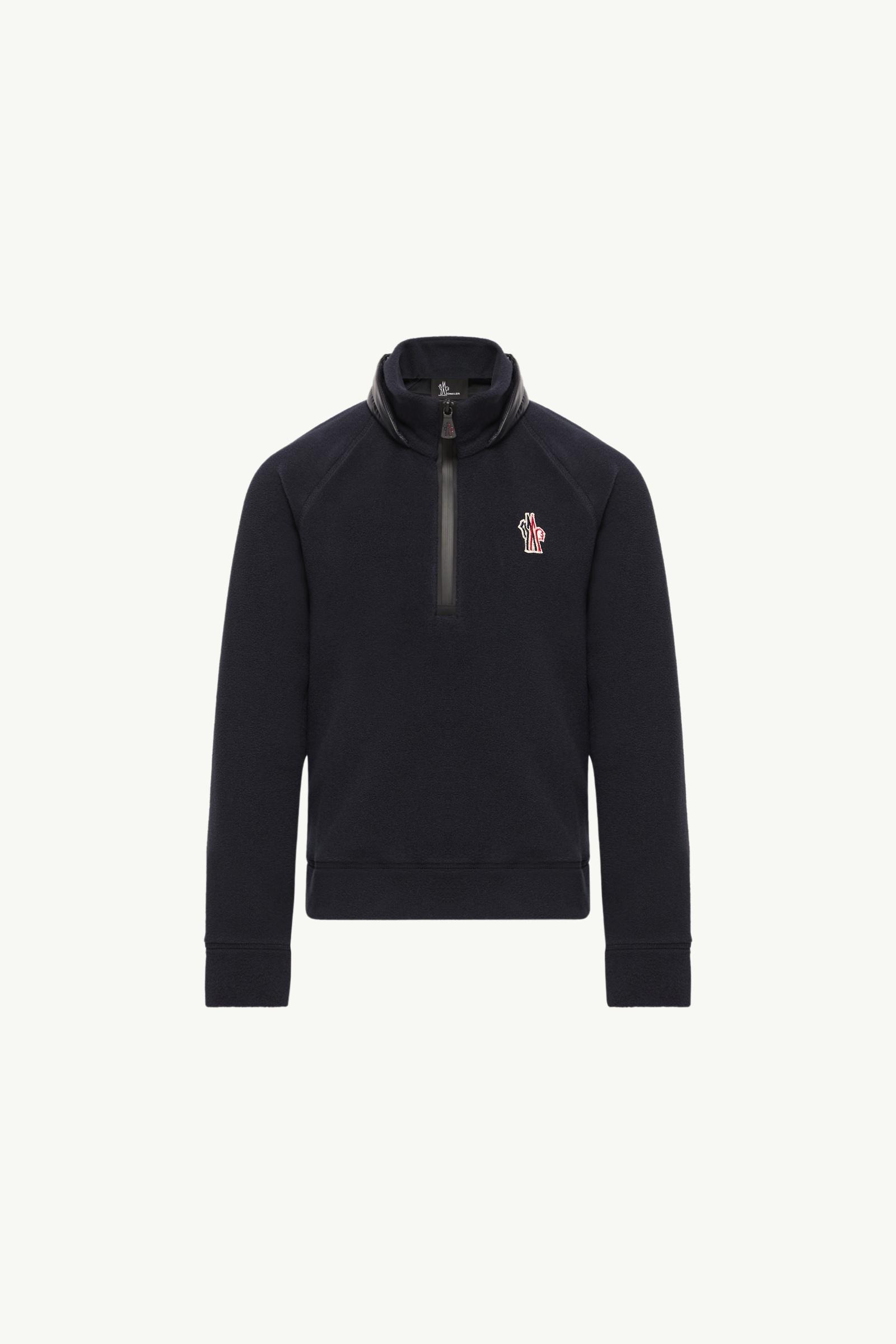Half-Zip Fleece Sweatshirt Gender Neutral Navy Blue Moncler, 1 of 0