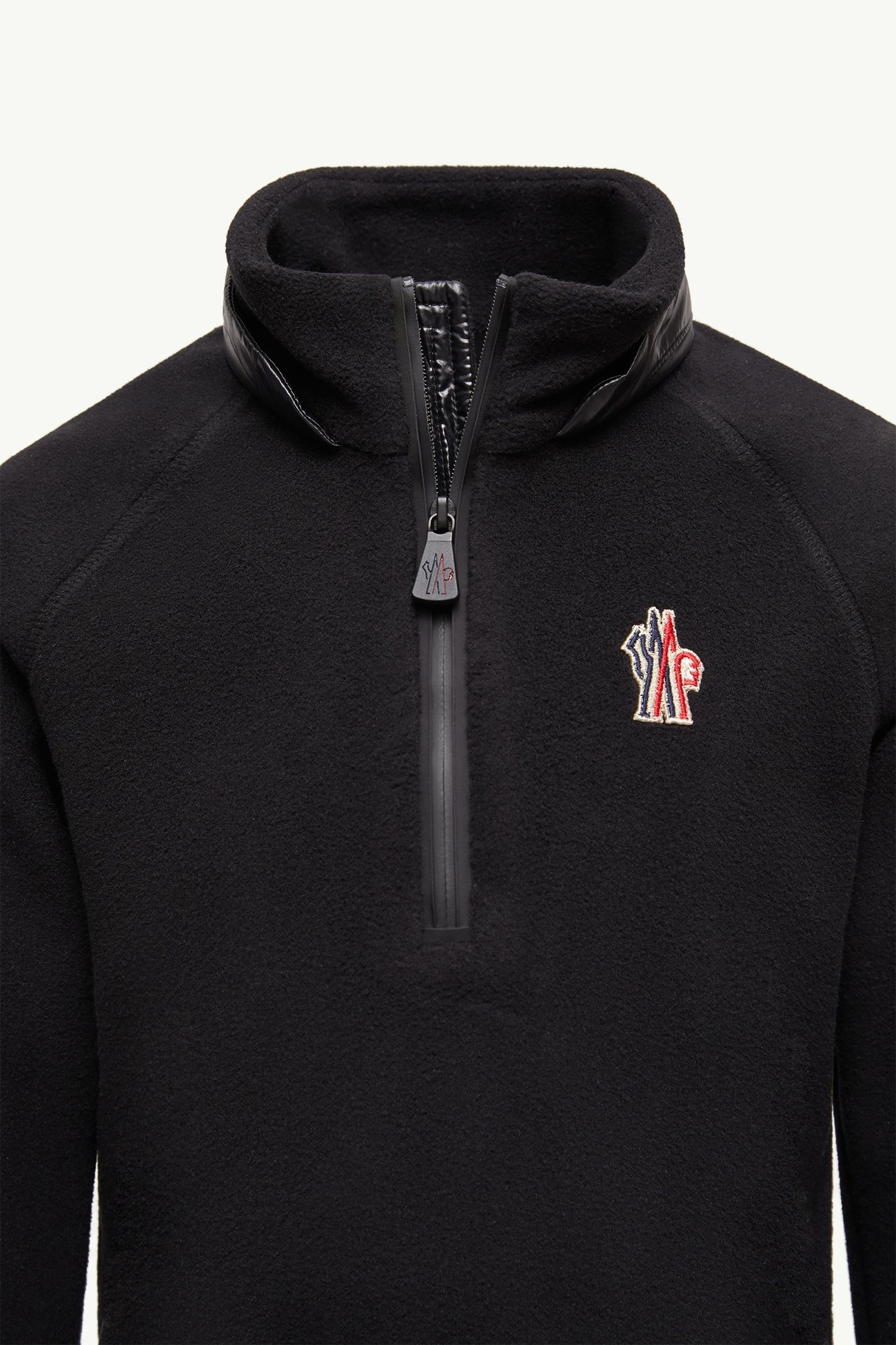 半拉鏈抓毛衛衣 中性 黑色 Moncler 1