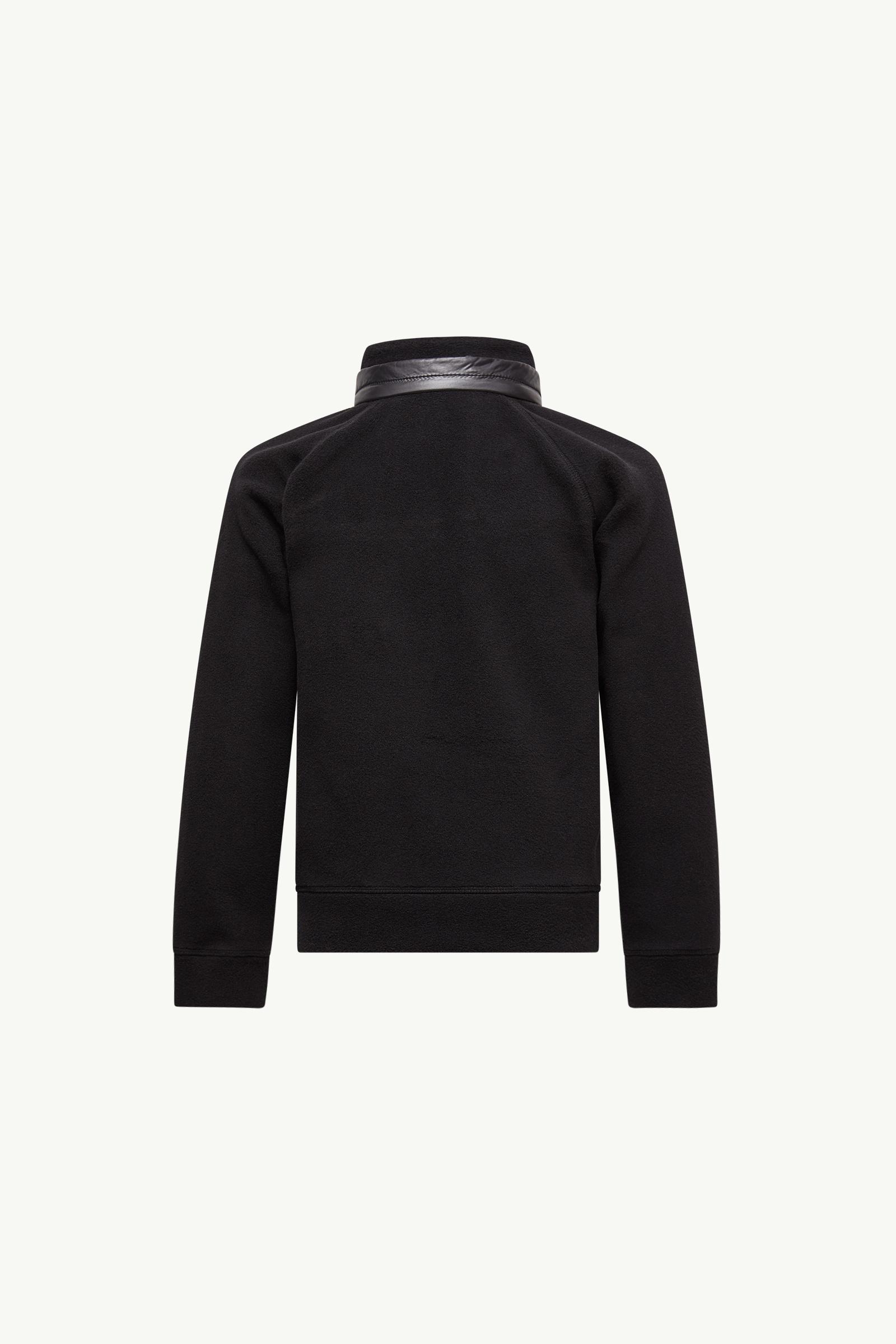 Black Half-Zip Fleece Sweatshirt - Skiwear for Children | Moncler US