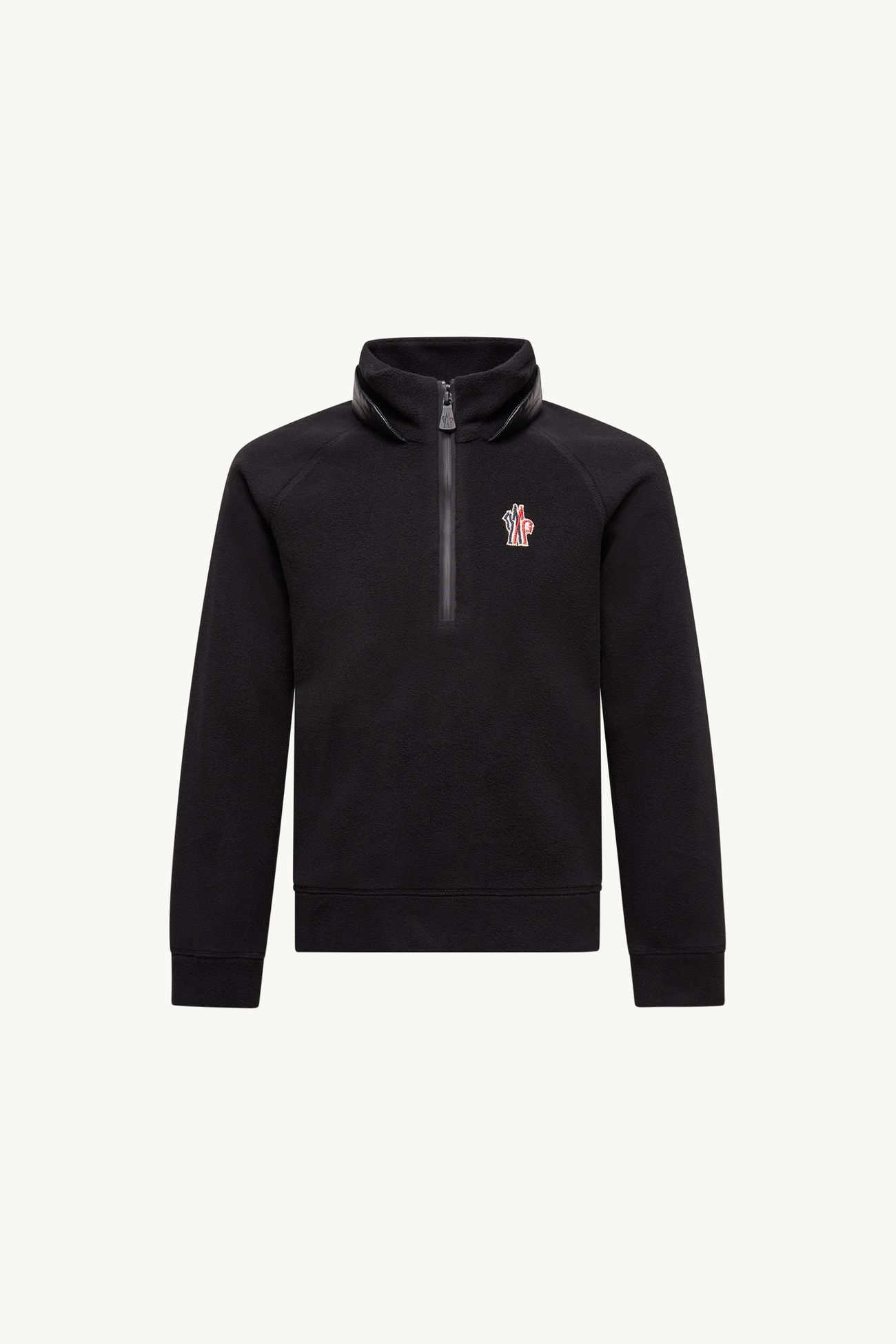 Felpa in pile con mezza zip Gender Neutral Nero Moncler 0