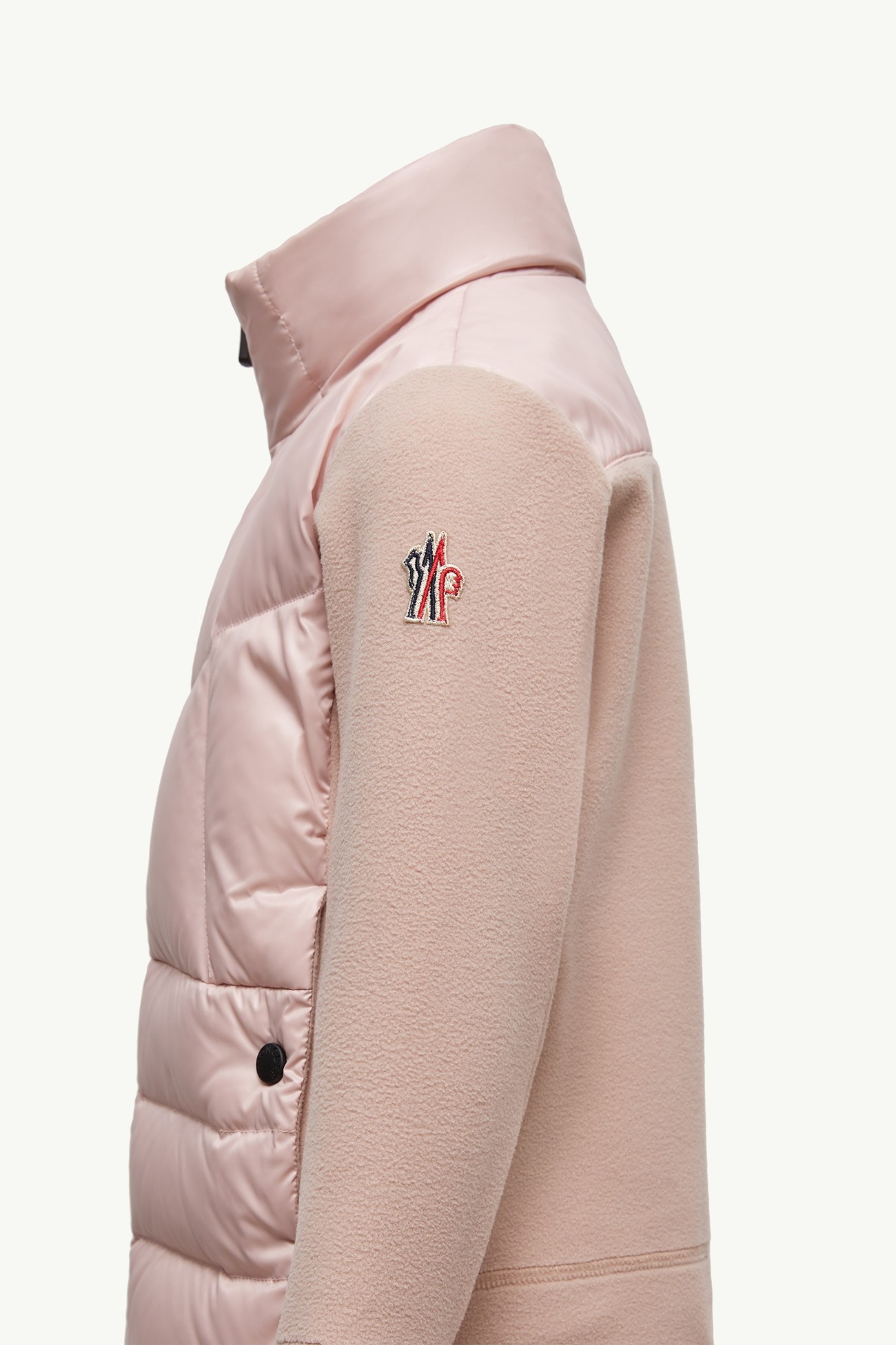 Padded Fleece Zip-Up Sweatshirt Girl Pink Moncler 1
