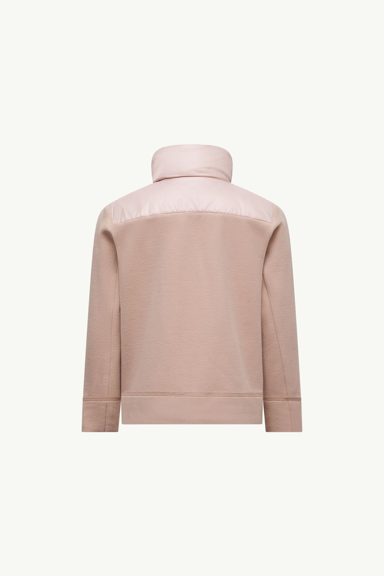 Sweat zippé en molleton matelassé Fille Rose Moncler 2