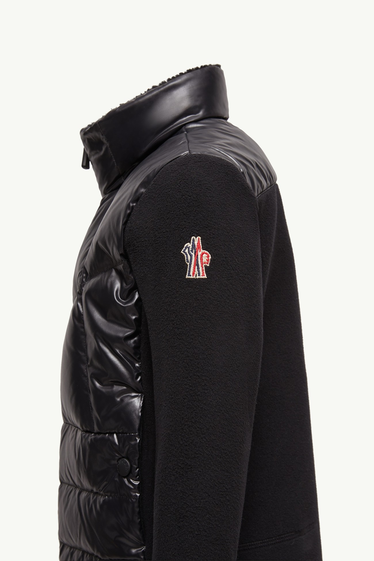 夾層抓毛拉鏈衛衣 中性 黑色 Moncler 1