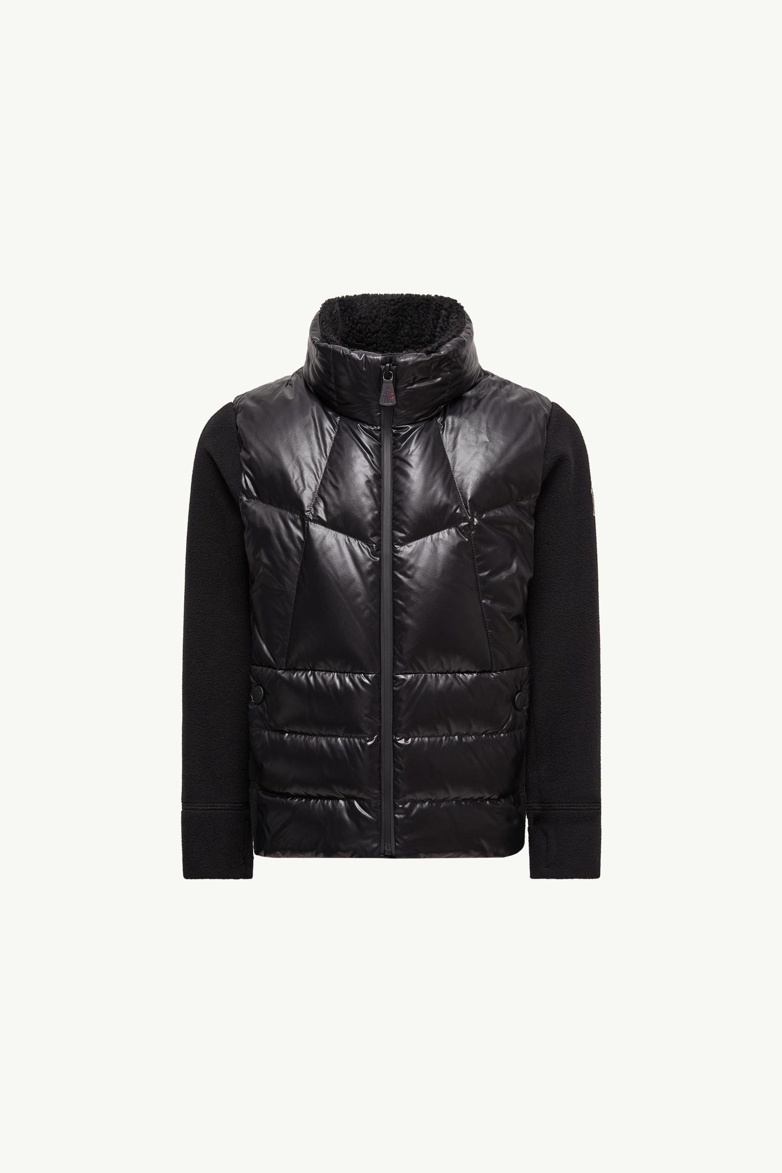Padded Fleece Zip-Up Sweatshirt Gender Neutral Black Moncler