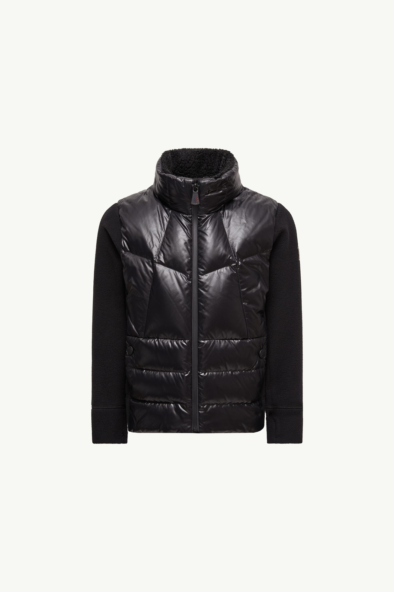 Sudadera de tejido suave acolchado con cremallera De Género Neutro Negro Moncler 0