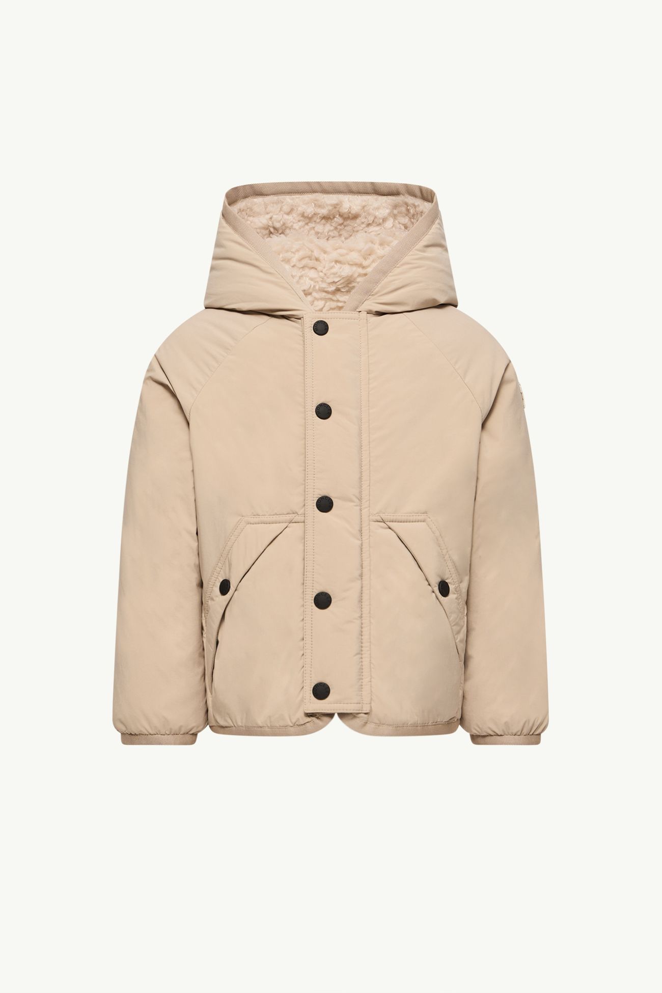 Reversible Teddy Zip-Up Hoodie Gender Neutral Light Beige Moncler 3
