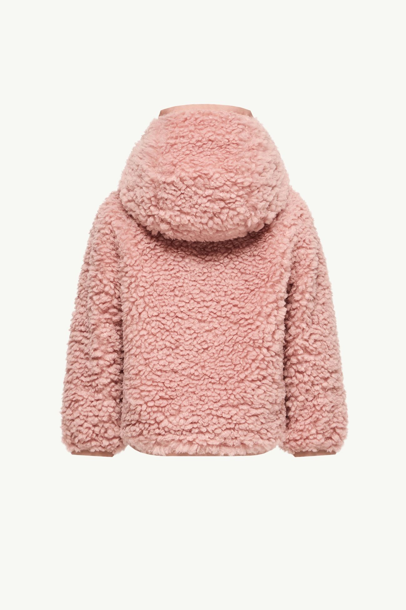 Reversible Teddy Zip-Up Hoodie Girl Rose Pink Moncler 2