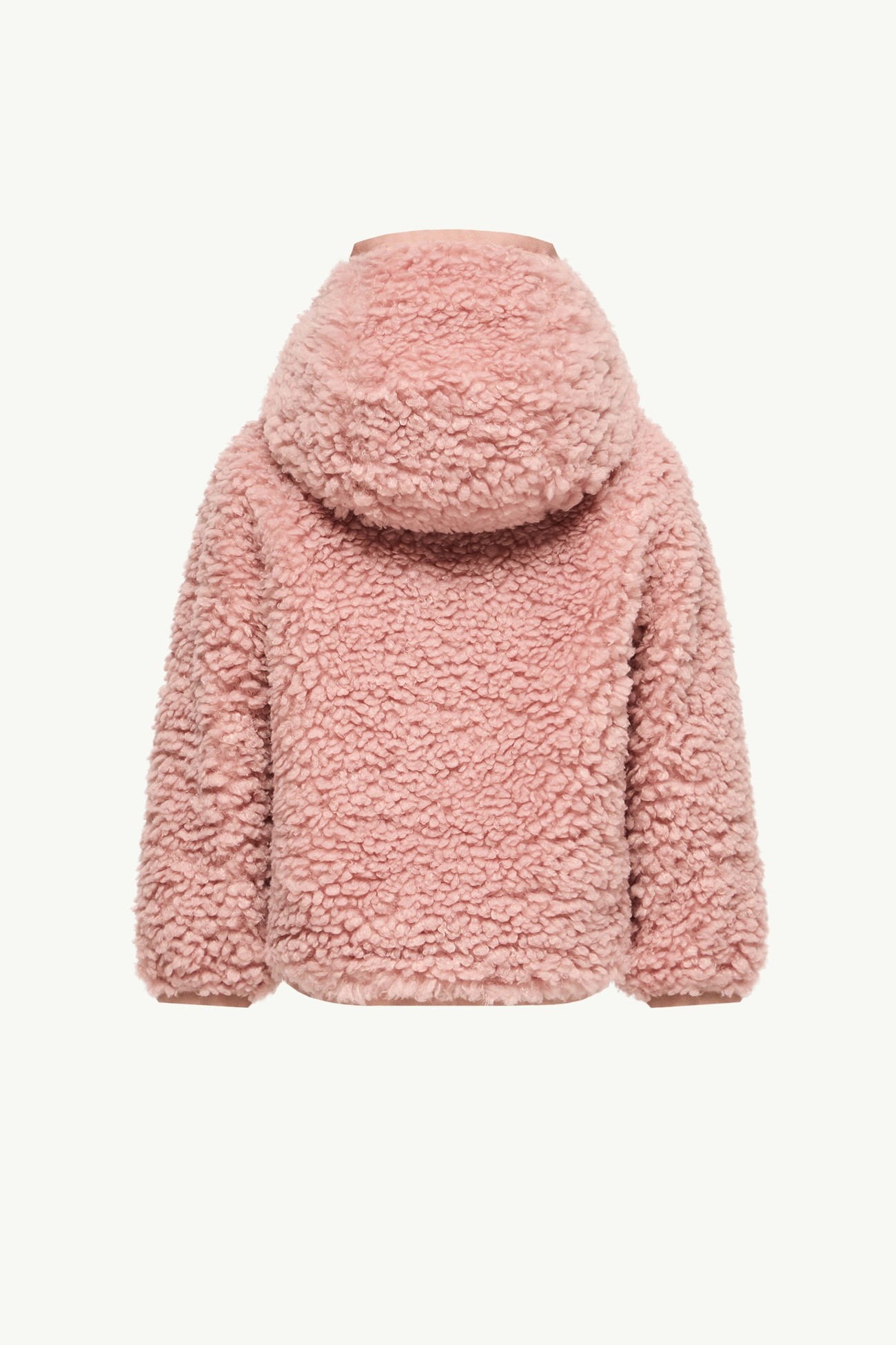 Reversible Teddy Zip-Up Hoodie Girl Rose Pink Moncler 2