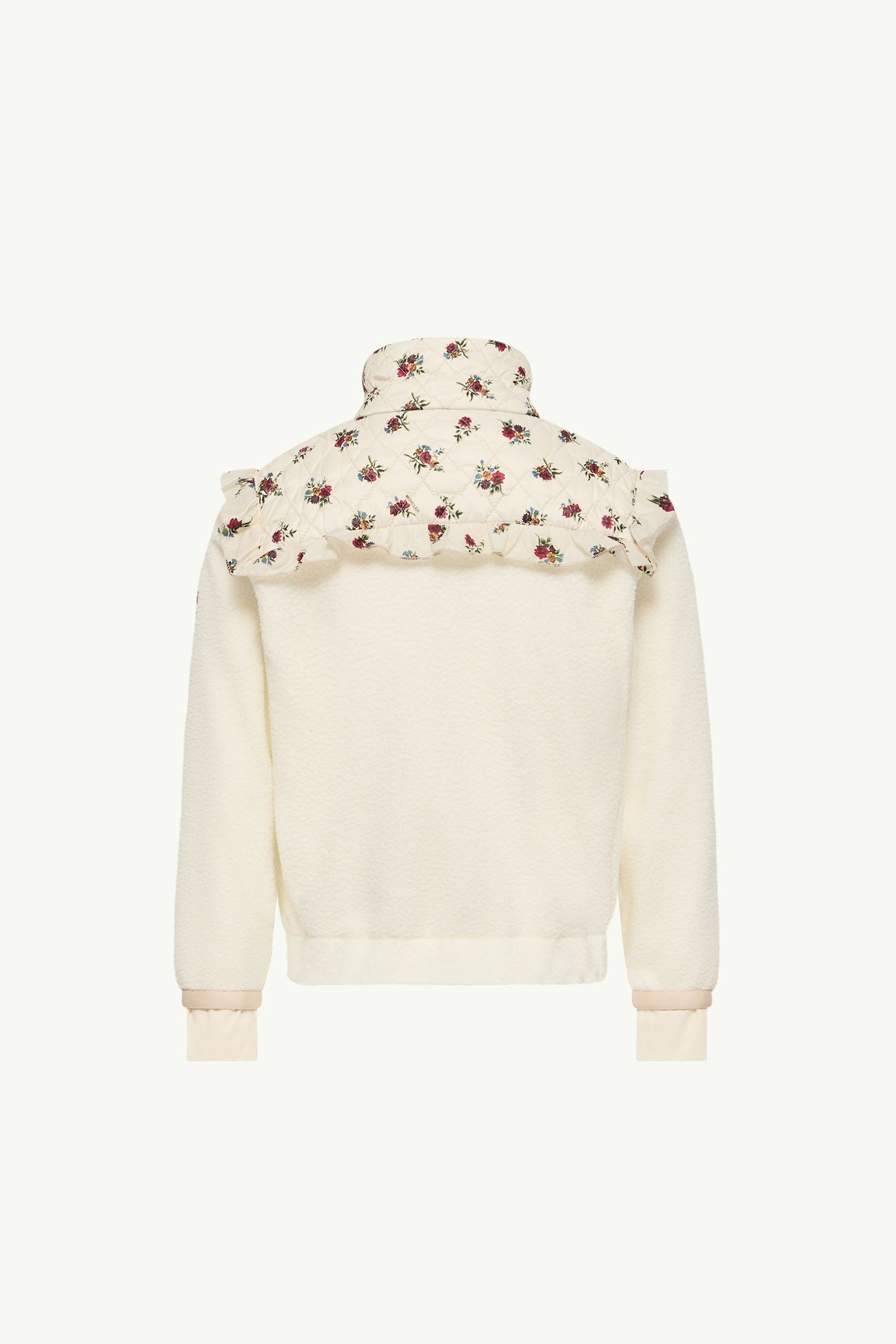 Ruffle-Trimmed Polartec® Zip-Up Sweatshirt Girl White Moncler 2